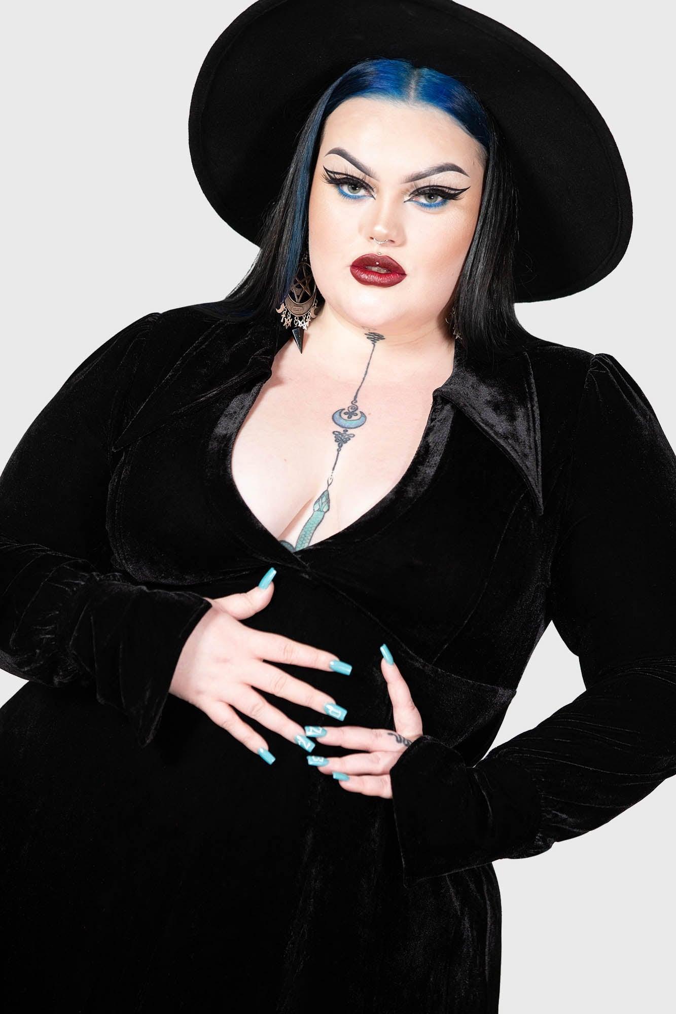 Hecate Velvet Plunge Dress Female Product Image