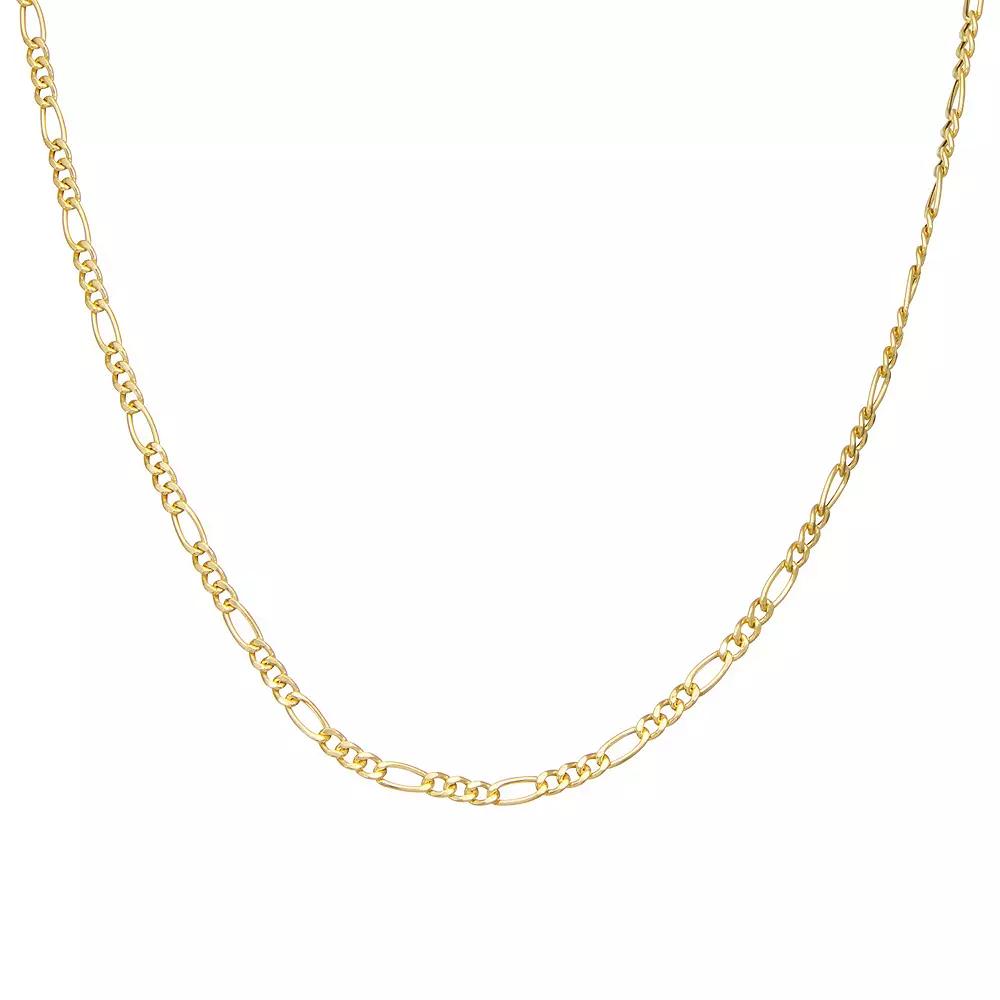 Giorgio di Vicenza Sterling Silver Figaro Chain Necklace, Women's, Size: 22", Gold Tone Product Image