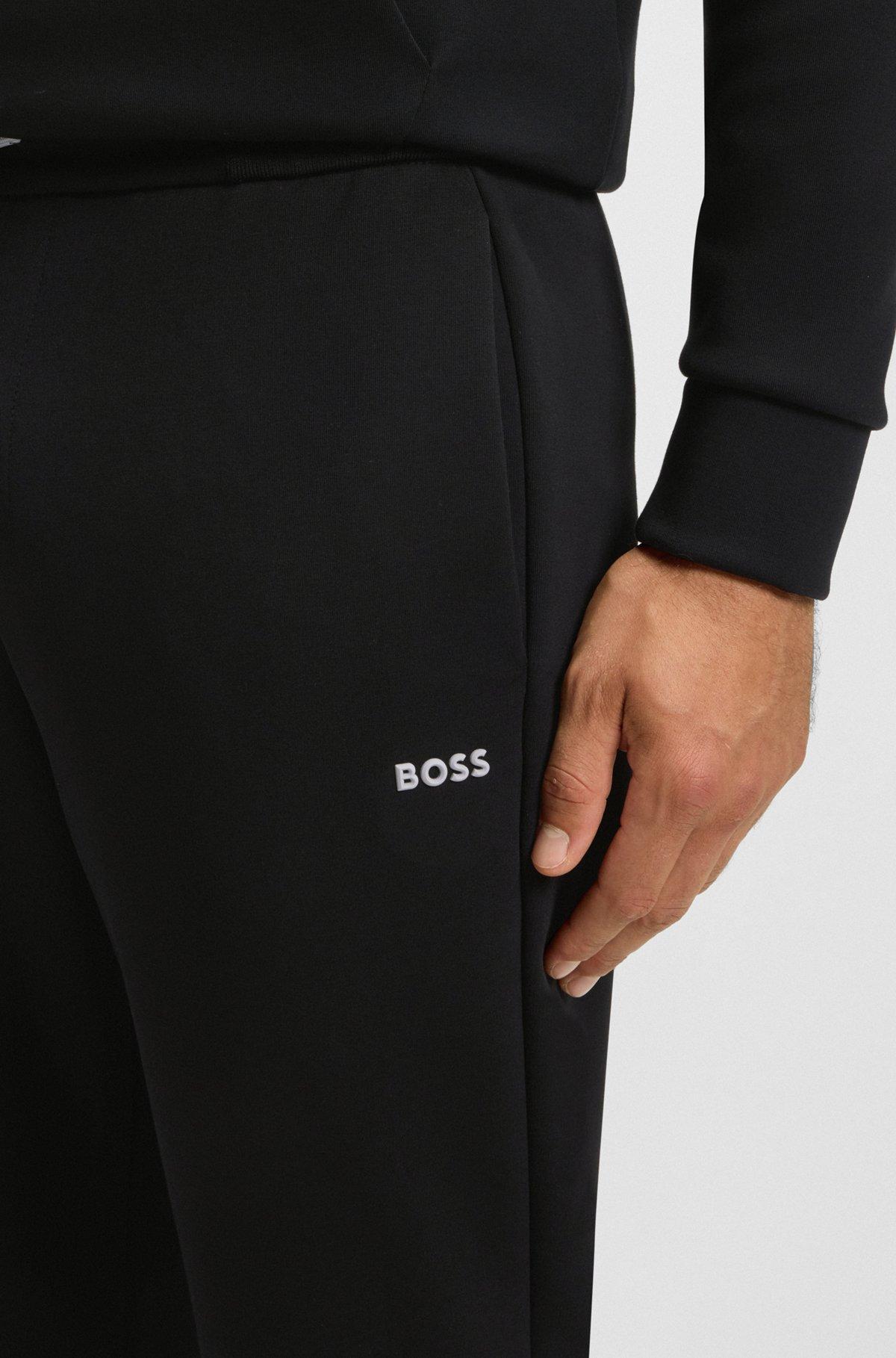 Cotton tracksuit bottoms with striped trims Product Image