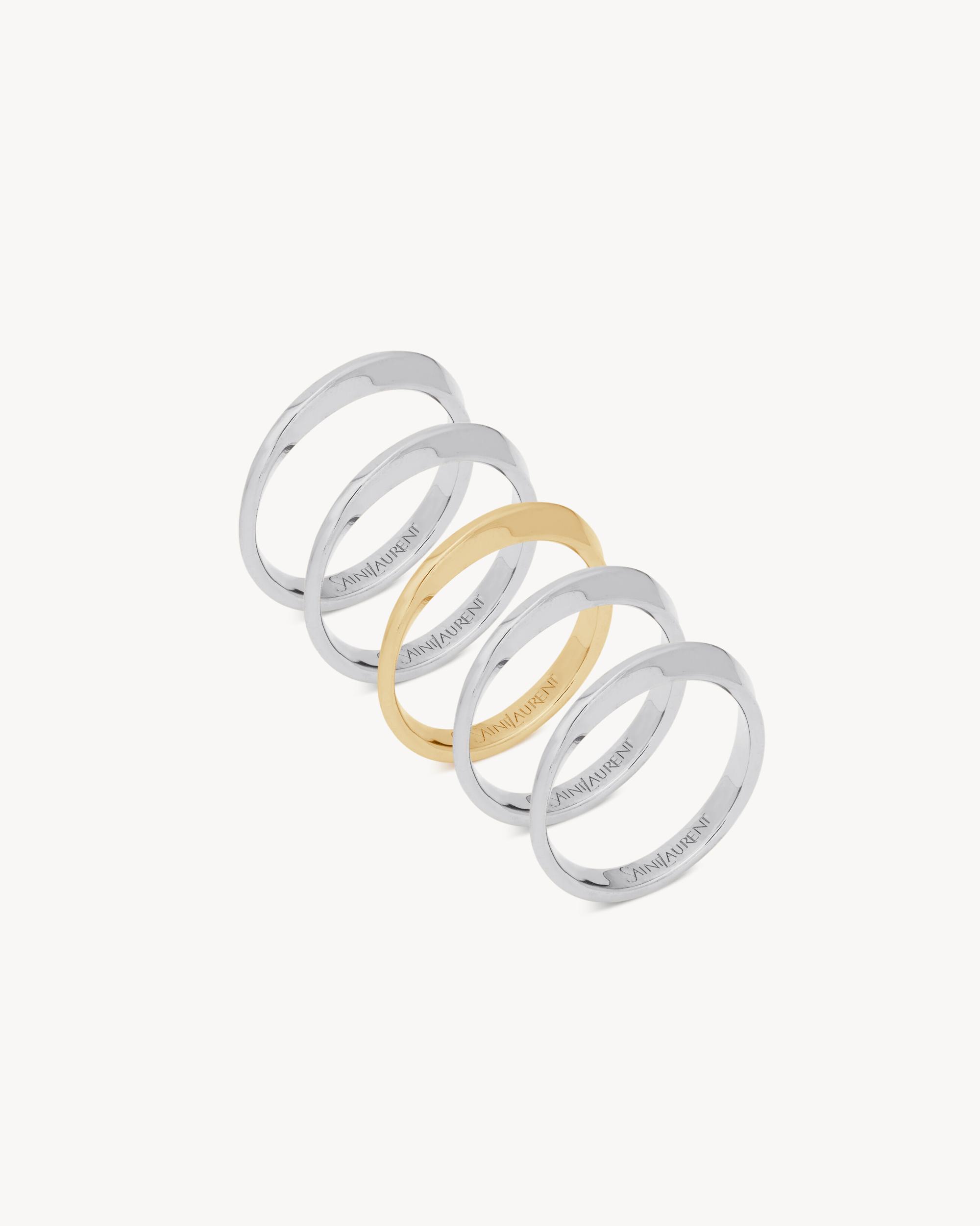 twist rings in 18K grey gold and 18K yellow gold Product Image