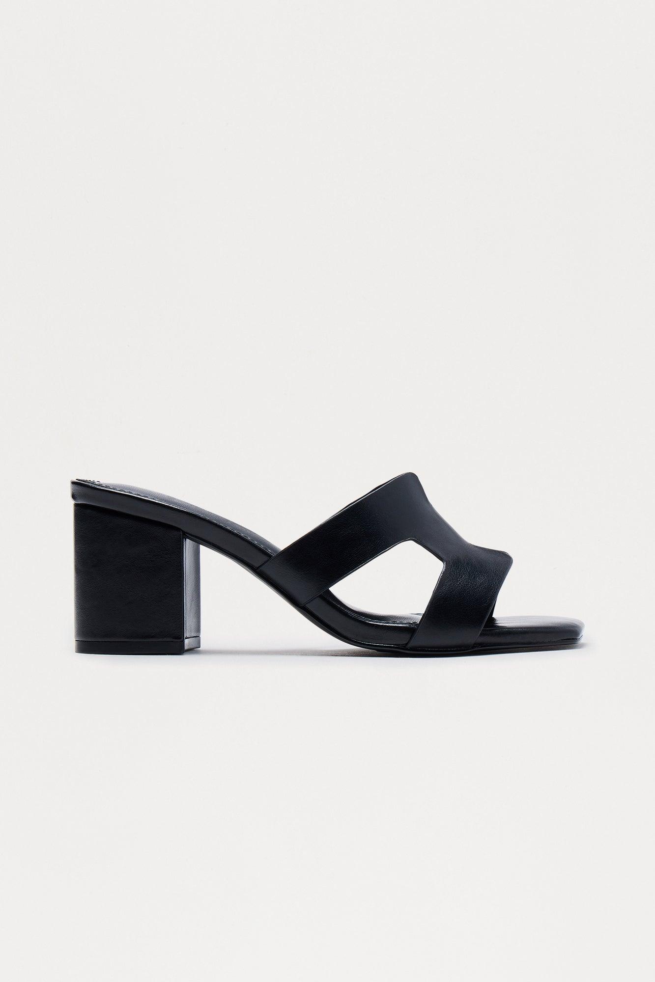 Hermosa Block Heel Mules - Black Product Image