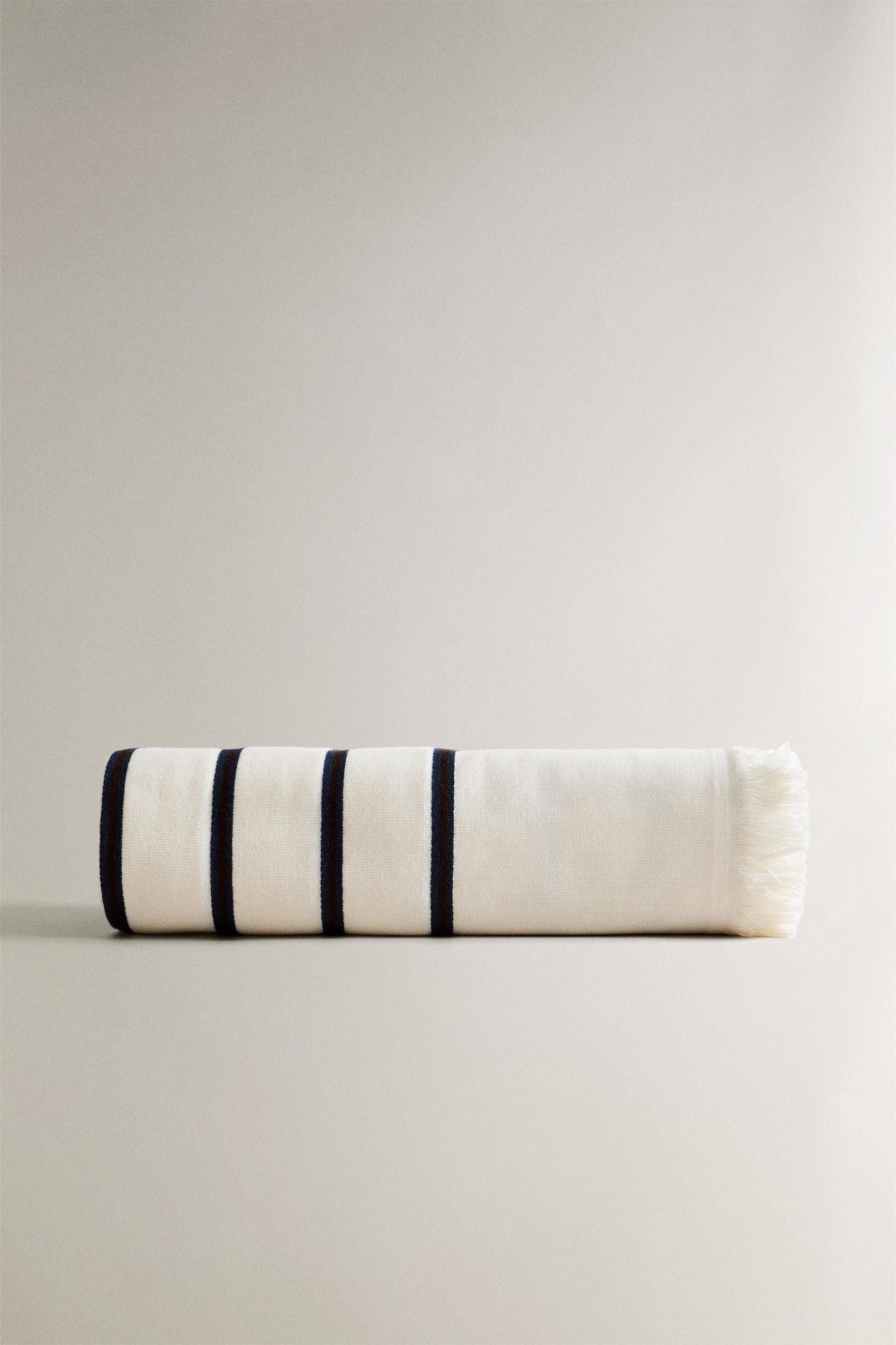 STRIPED COTTON BEACH TOWEL Product Image