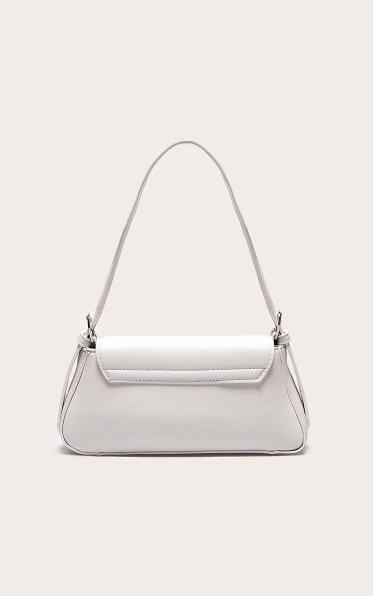 White Trapeze Simple Shoulder Bag Product Image