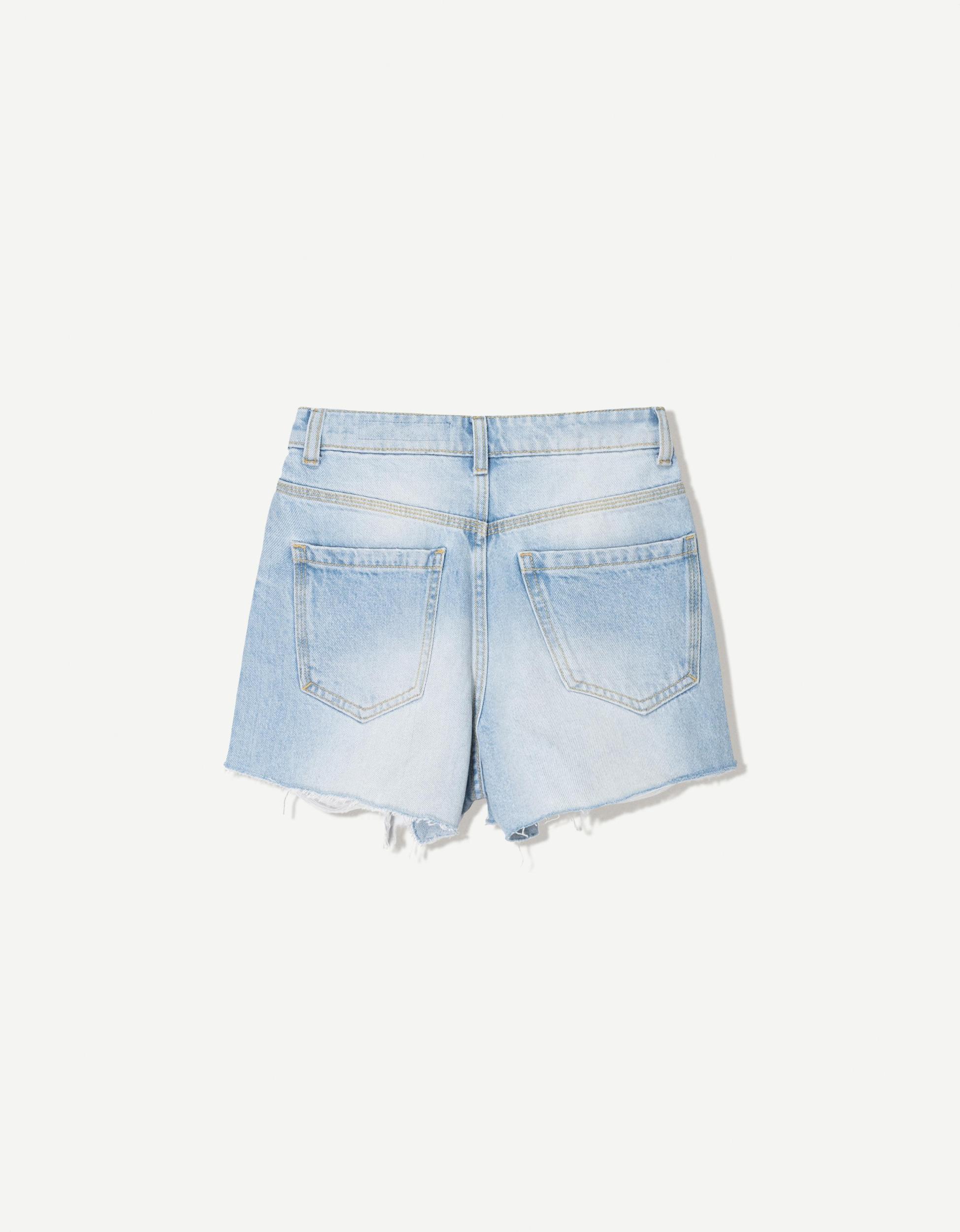 Ripped denim shorts Product Image