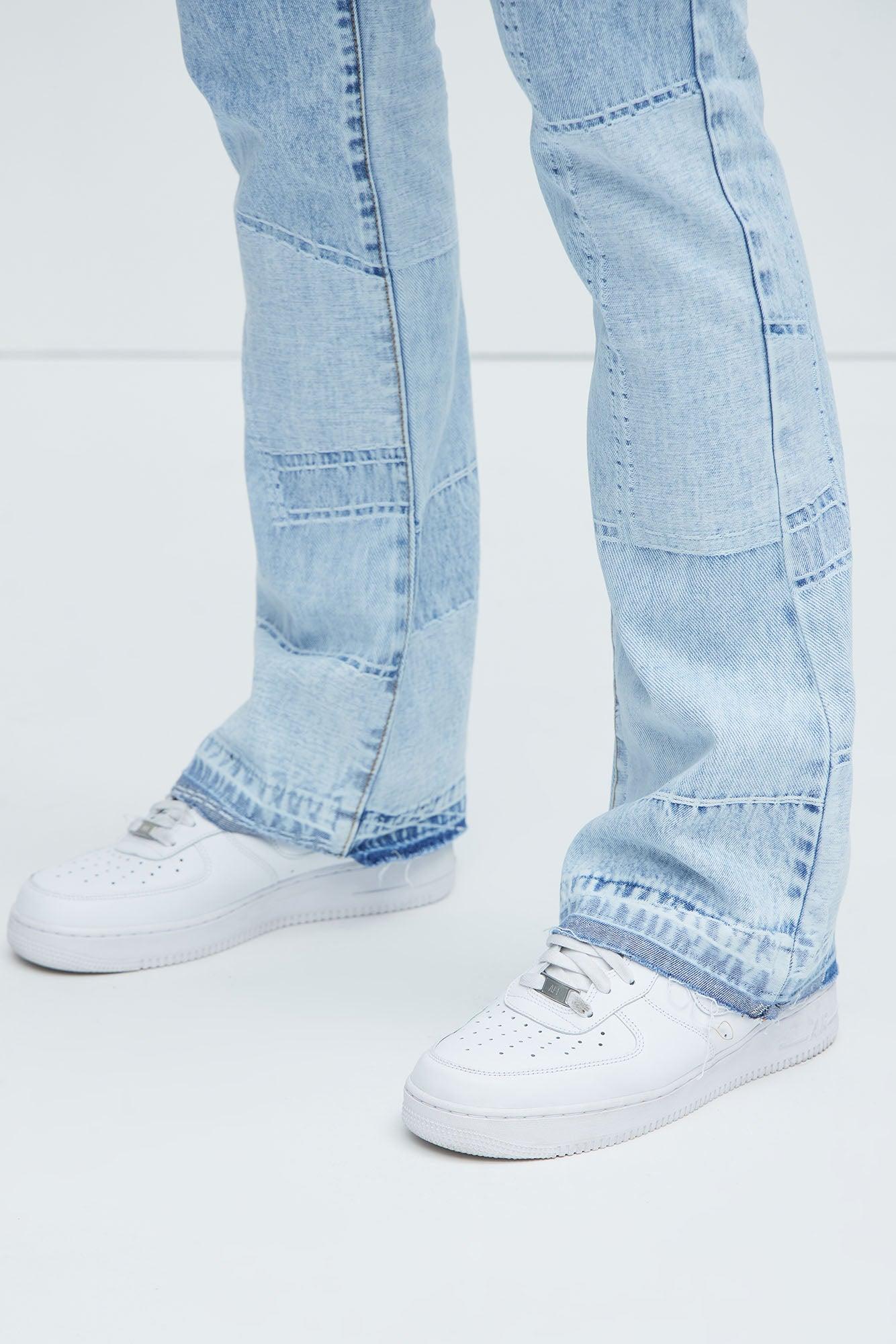 Verdugo Stacked Slim Flare Jeans - Light Blue Wash Product Image