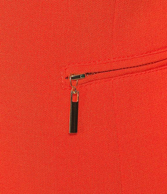 Kasper Crepe Fly Front Slim Leg Pants Product Image