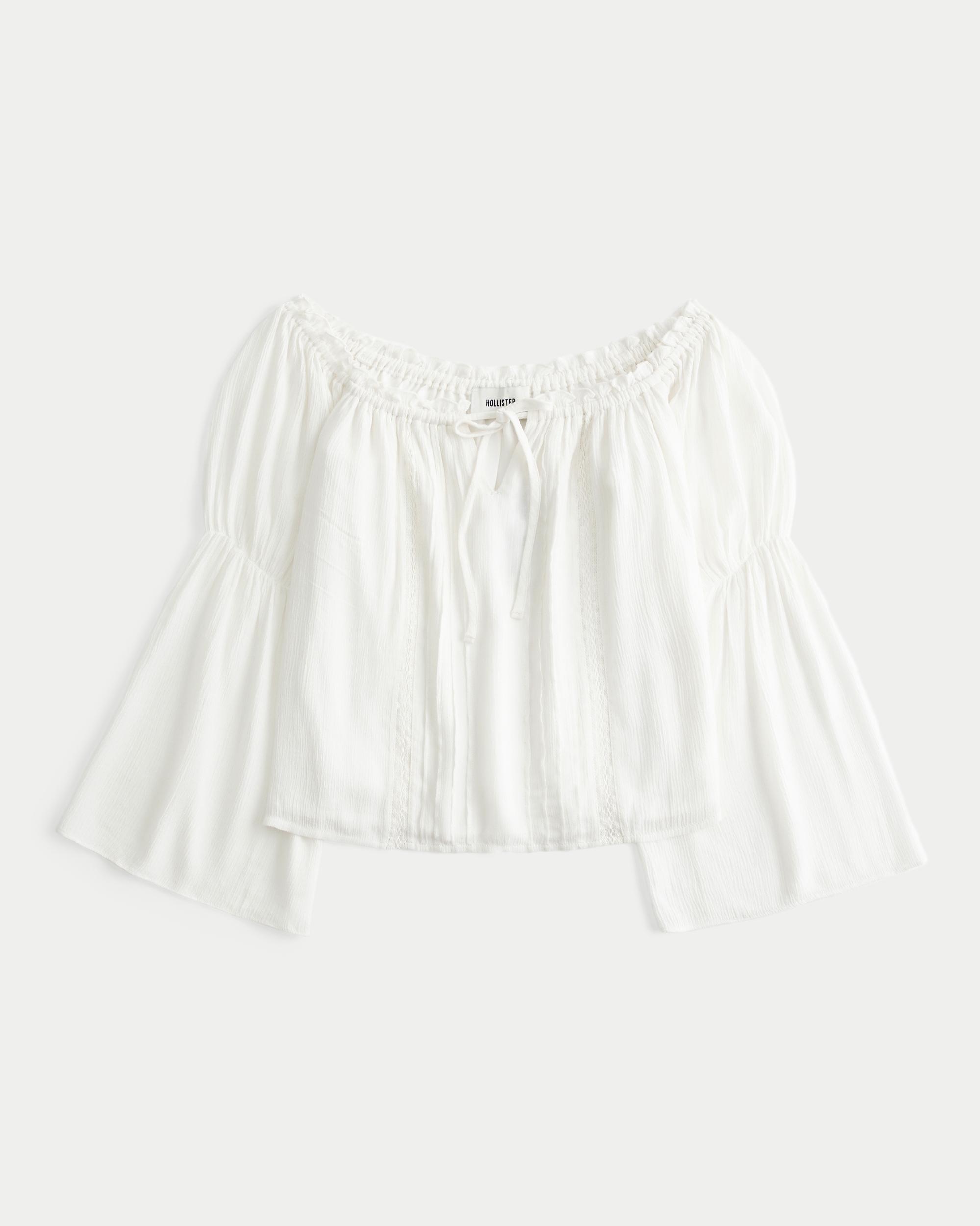 Easy Off-the-Shoulder Long-Sleeve Top Product Image