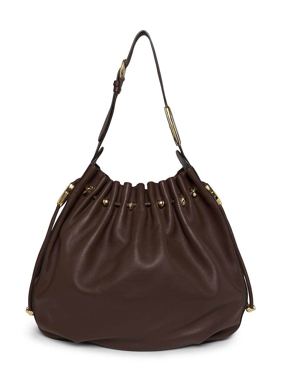 Womens Large Halcyon Leather Bucket Bag Product Image