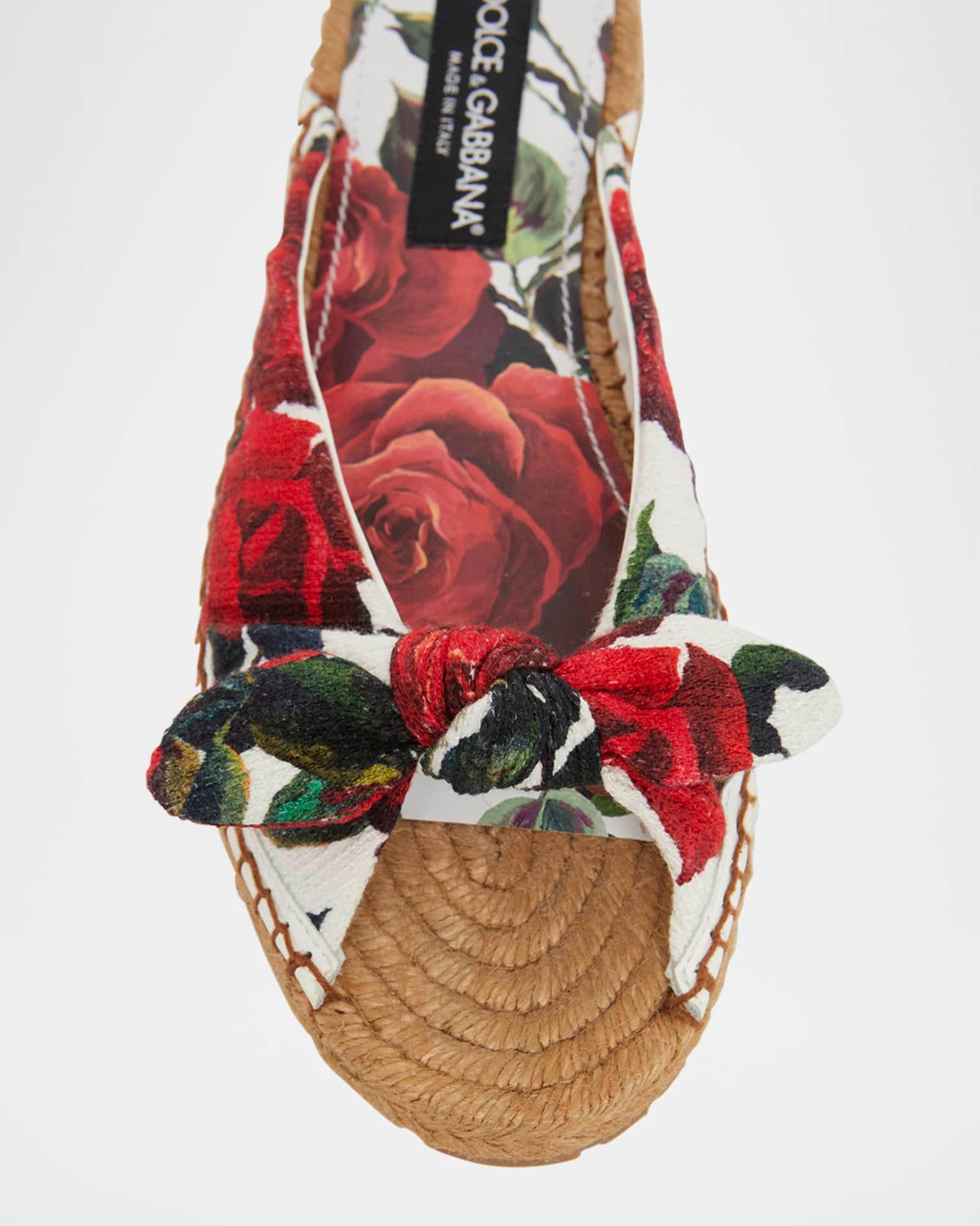 Floral Knot Flat Slide Espadrilles Product Image