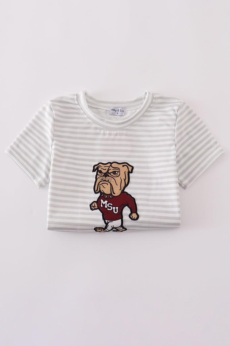 Blue animals applique shorts set Product Image