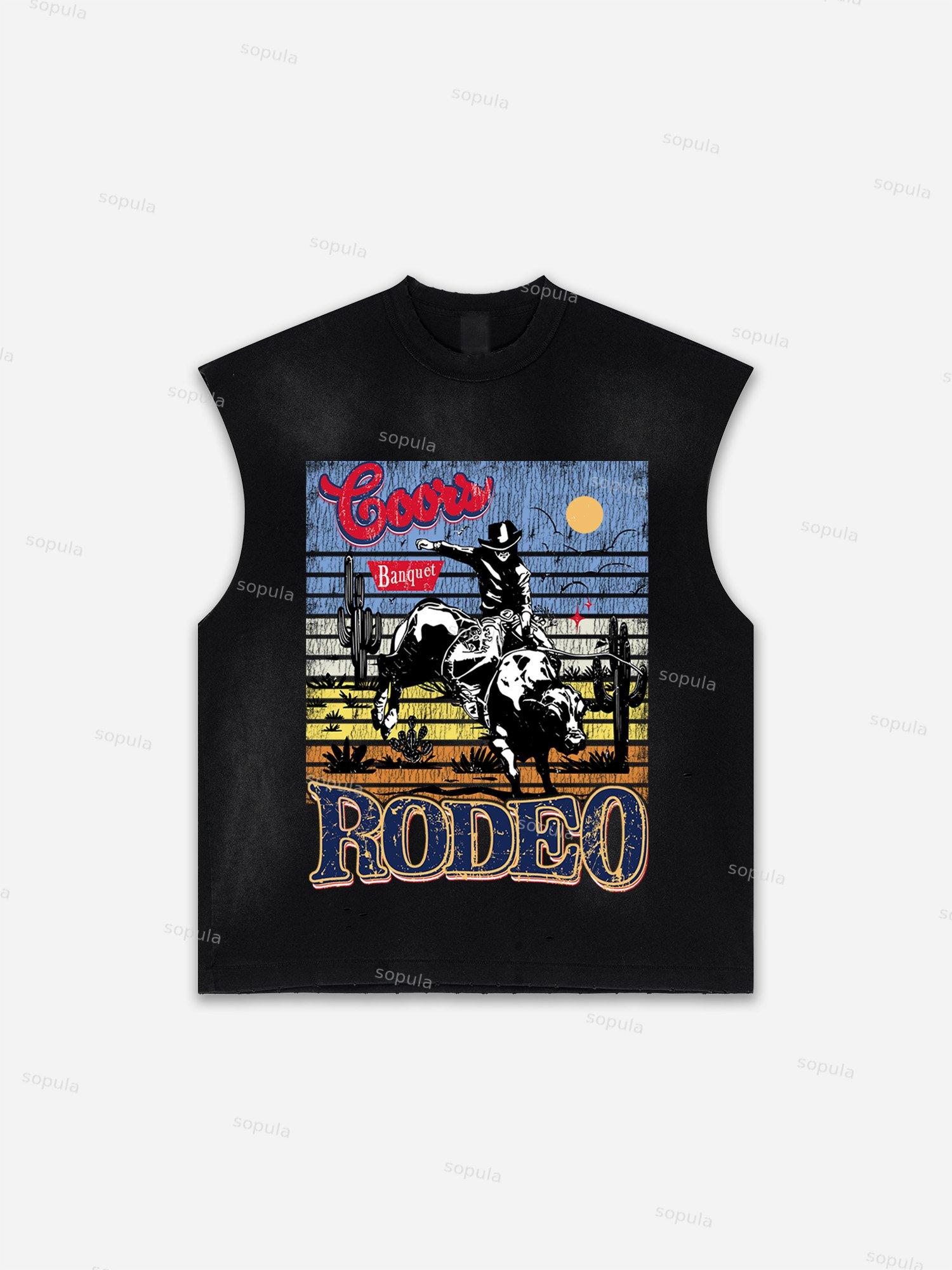 Men's Washed Coors Banquet Rodeo Classic Graphic Tank Top Product Image