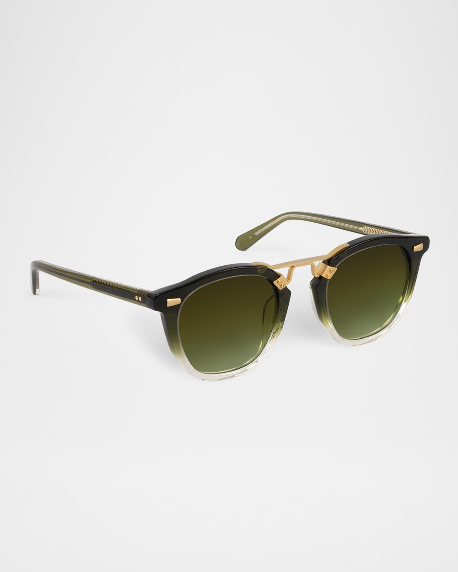 Beau II Acetate & Stainless Steel Round Sunglasses Product Image