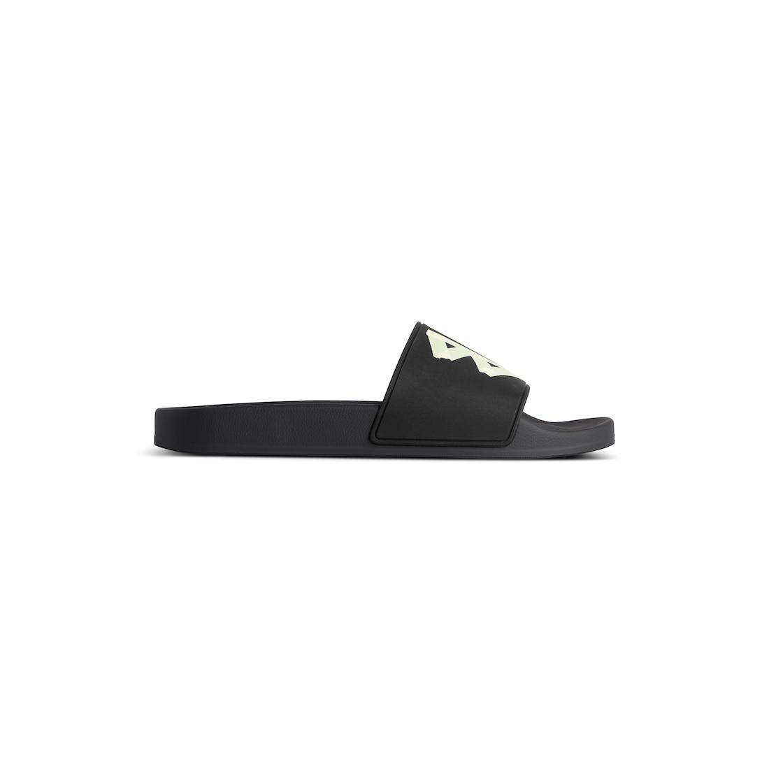 Women's Pool Slide Sandal  in Black/yellow Product Image