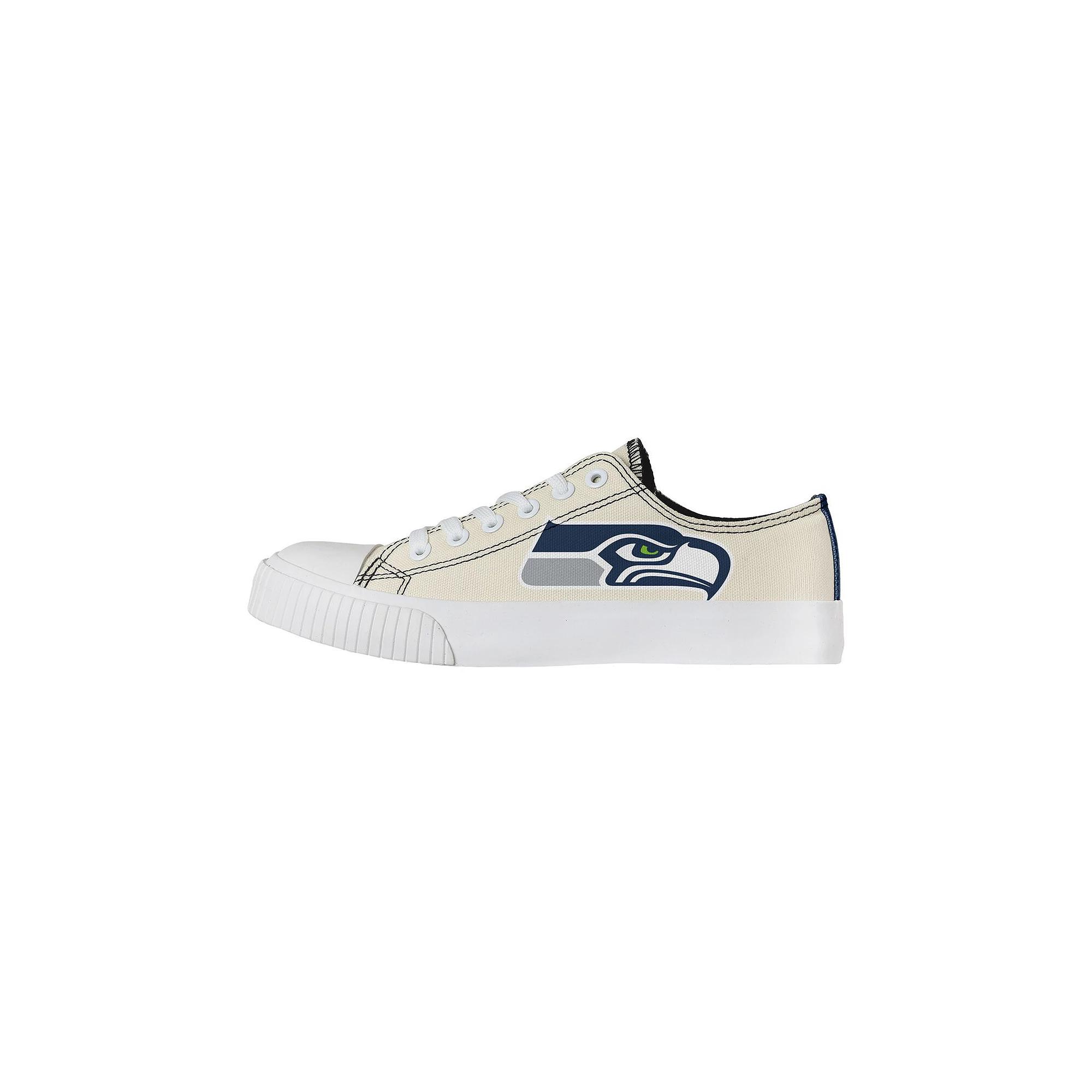 Women's FOCO Cream Seattle Seahawks Low Top Canvas Shoes,  Product Image