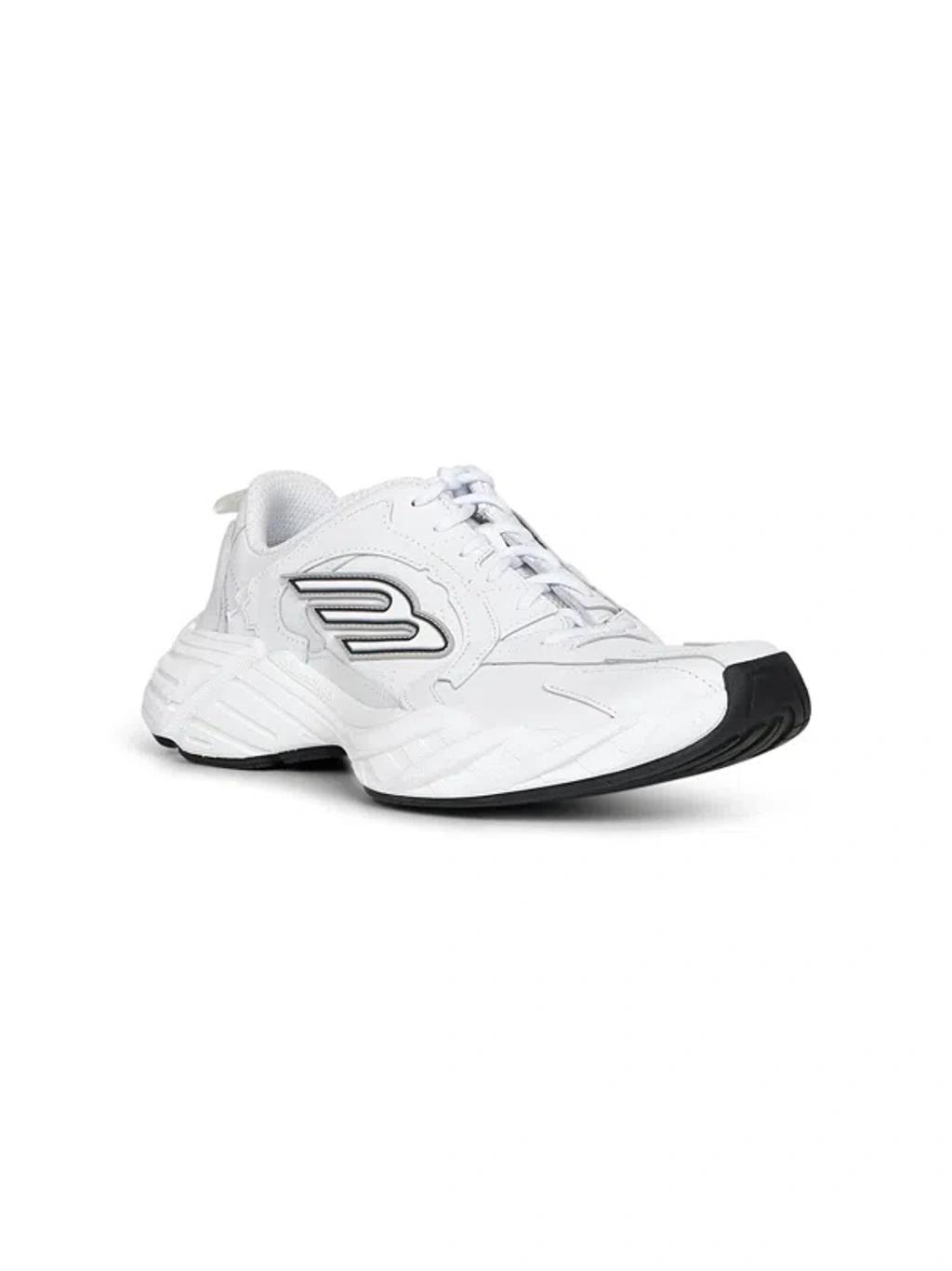 BALENCIAGA Men White Cowskin And Polyester Monday Shoe Sneakers Product Image