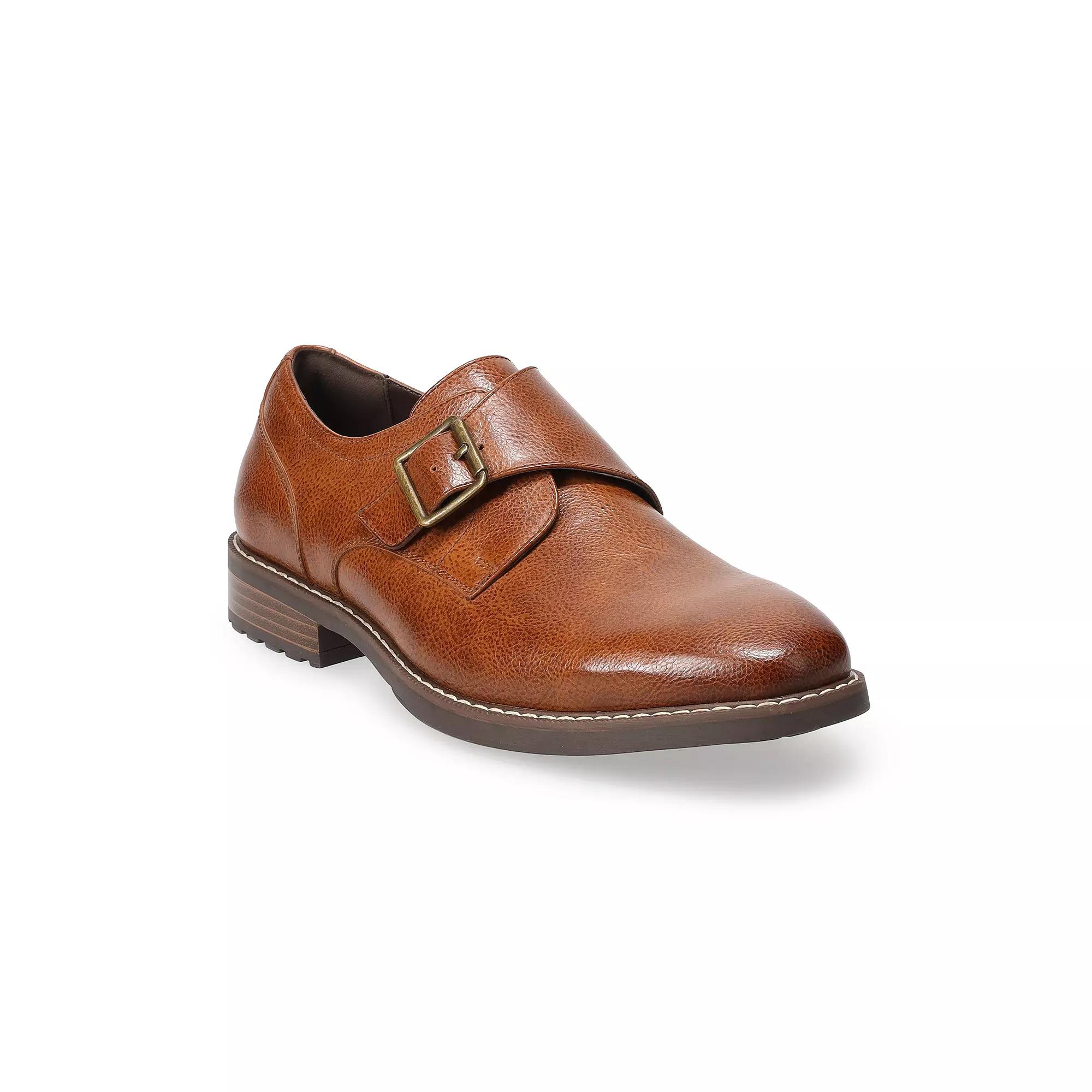 Apt Larenz Monk Single Strap Mens Dress Shoes, Red Product Image