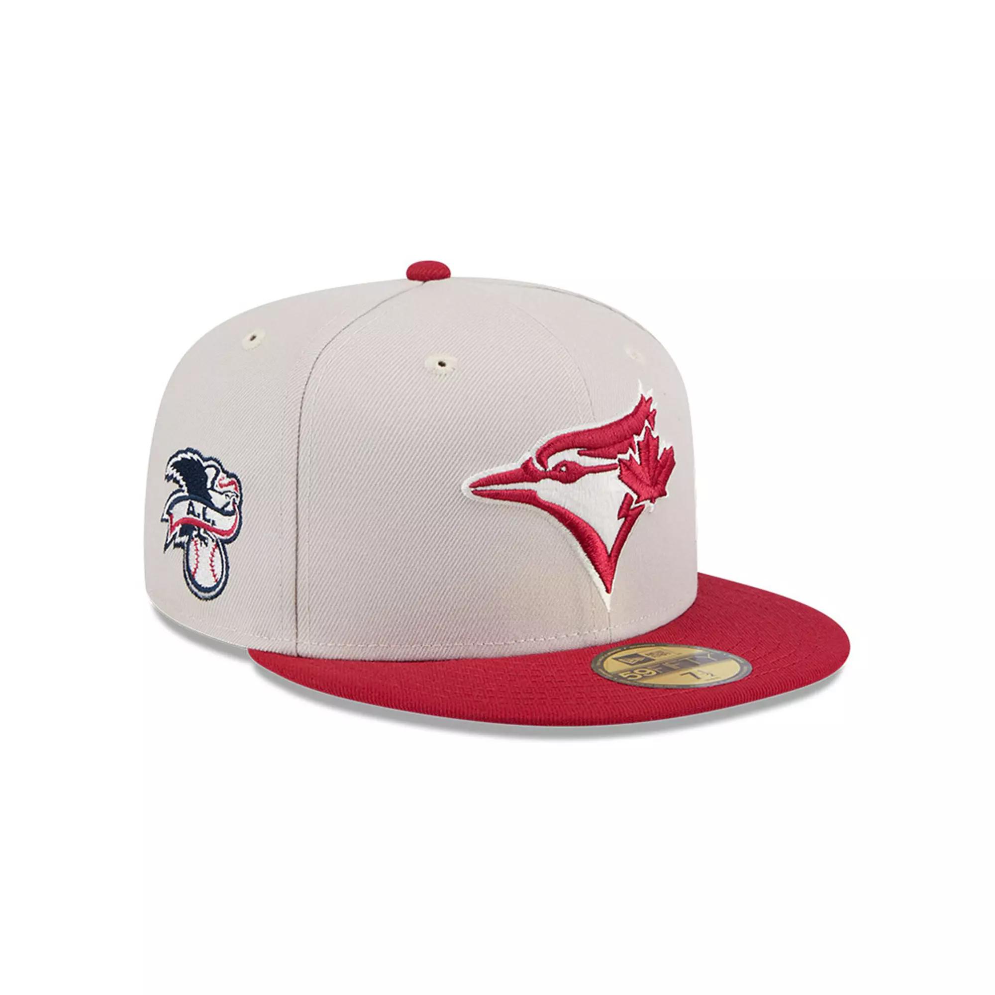 Men's New Era  Khaki/Red Toronto Blue Jays 2024 Fourth of July 59FIFTY Fitted Hat, Size: 7 7/8, Jay Beig K Product Image