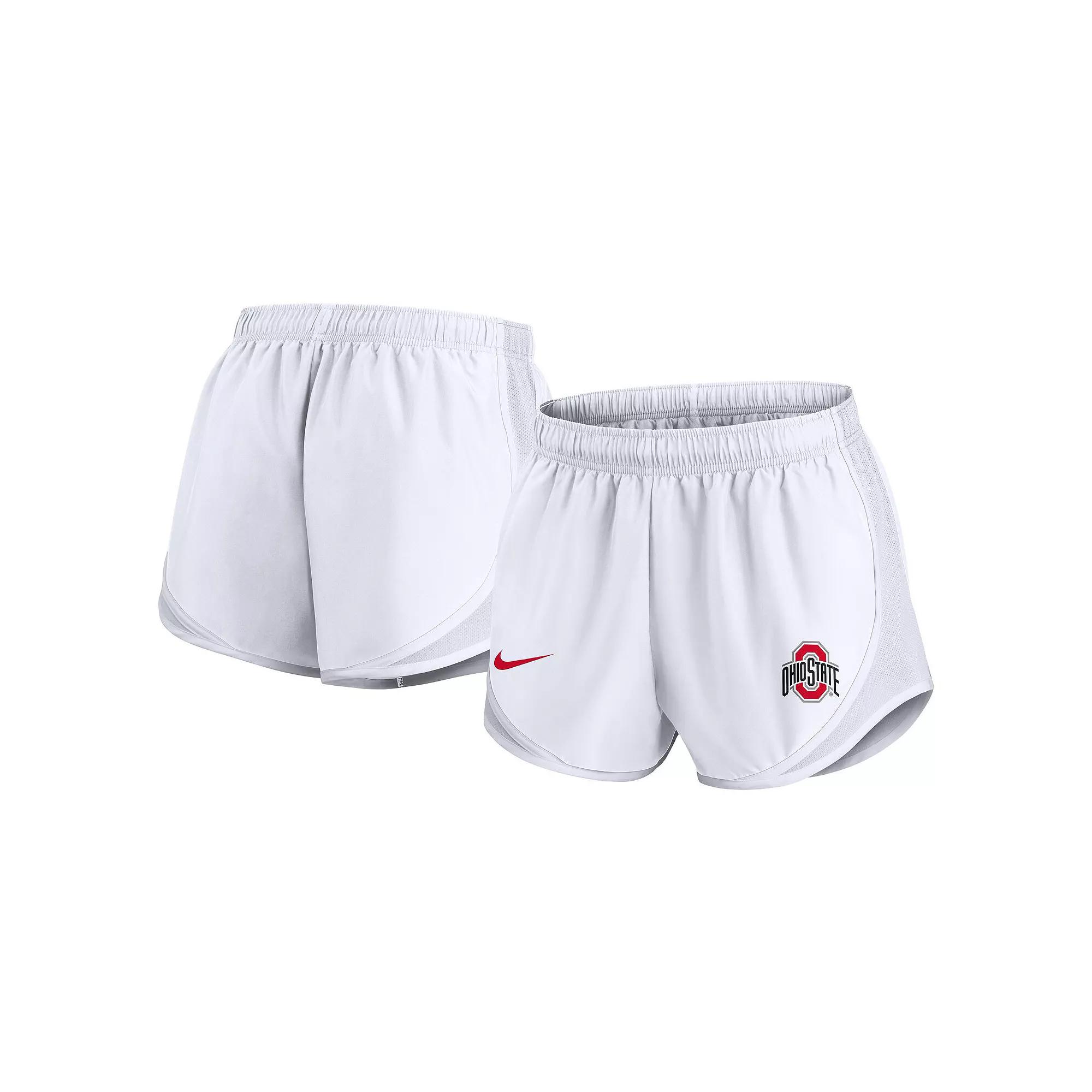 Women's Nike White Ohio State Buckeyes Primetime Tempo Performance Shorts, Size: Large Product Image