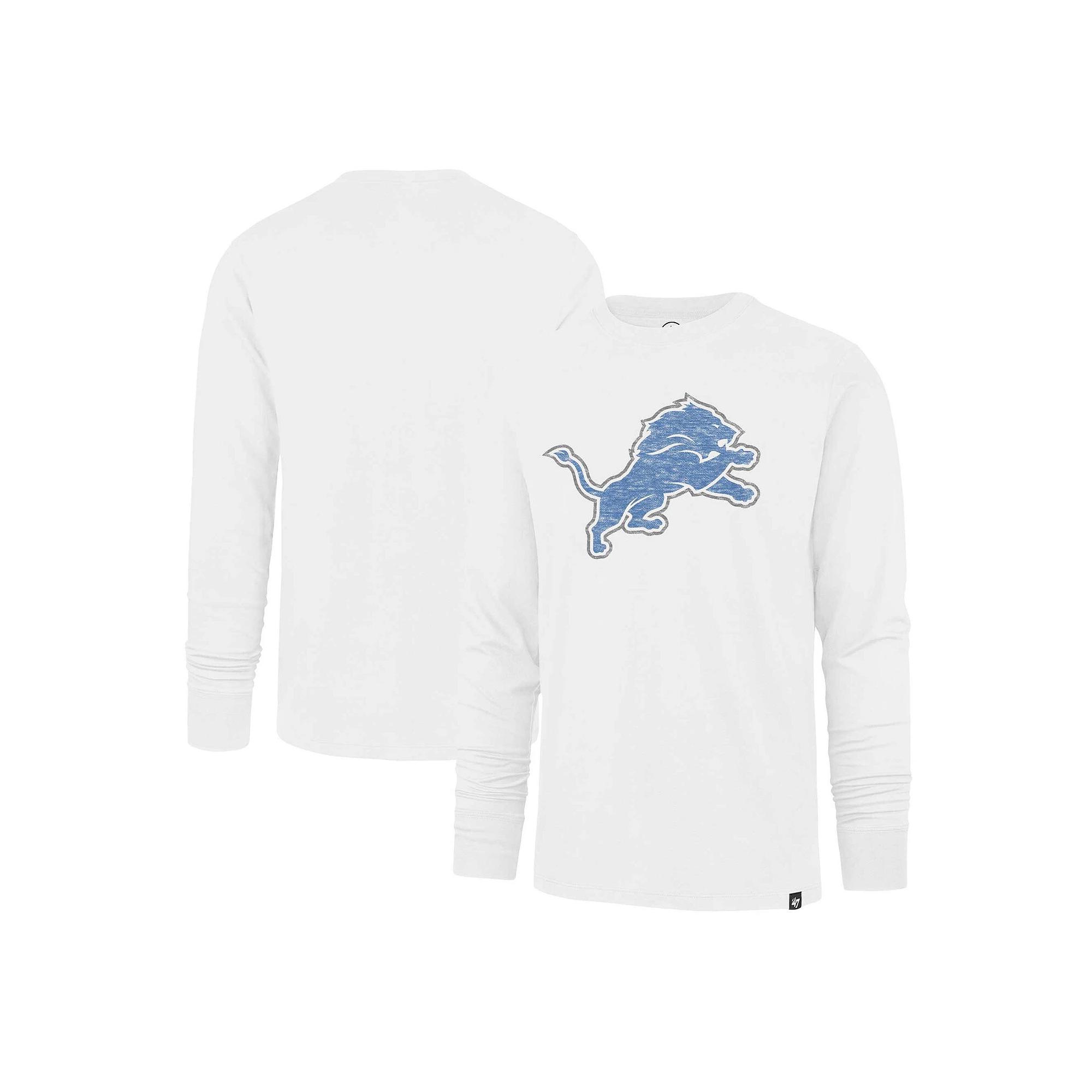 Men's '47 White Detroit Lions Premier Franklin Long Sleeve T-Shirt,  Product Image