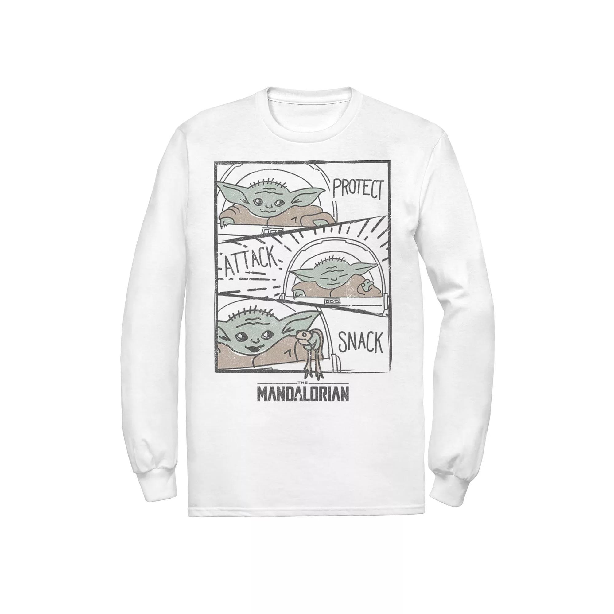 Men's Star Wars The Mandalorian The Child Protect Attack Snack Tee,  Product Image