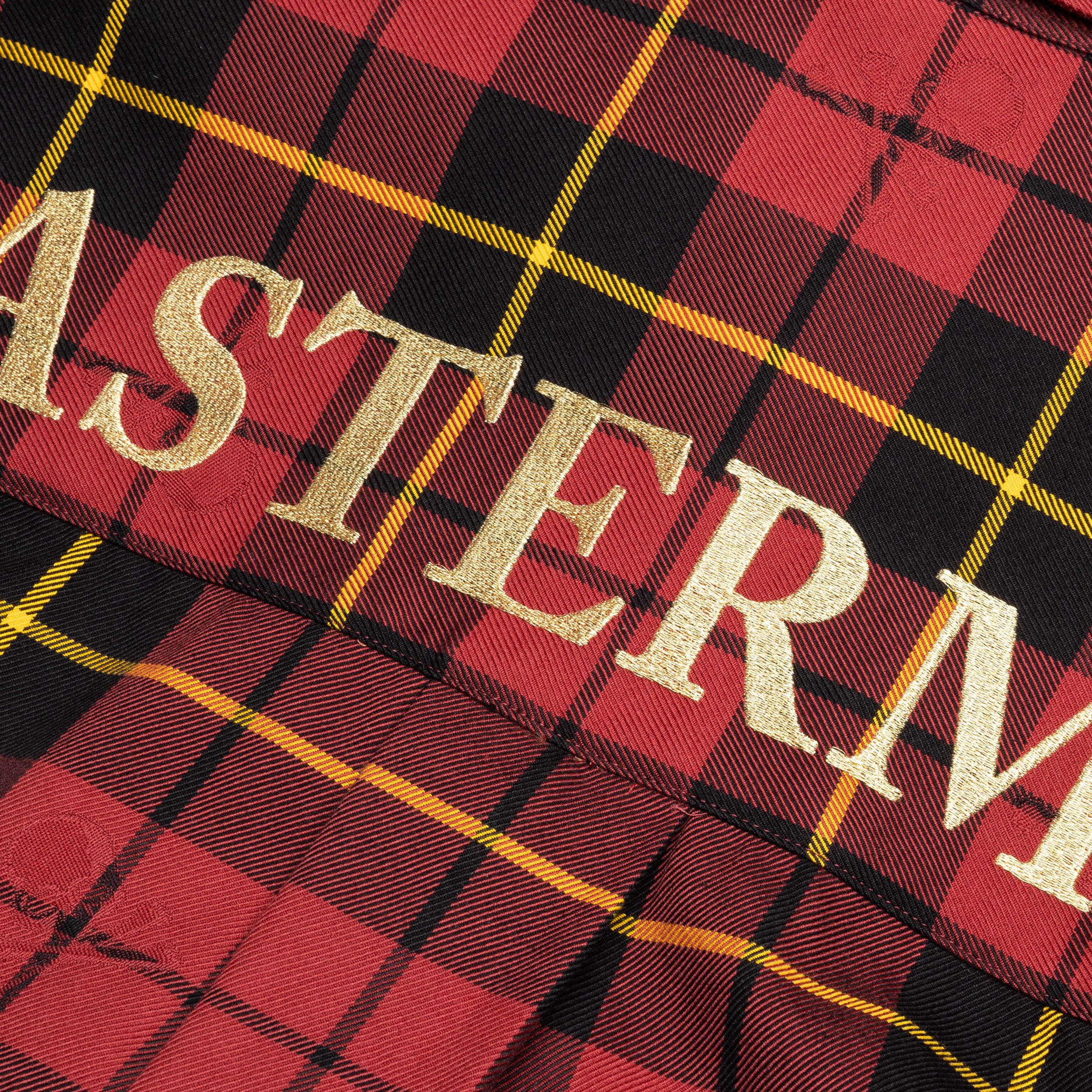 Plaid Long Sleeve Woven Shirt - Burgundy Plaid Male Product Image