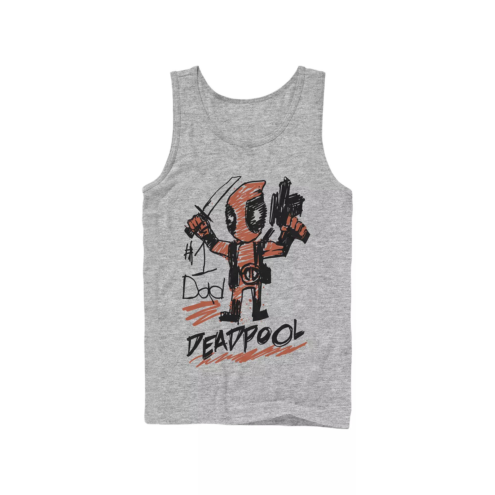Men's Marvel Deadpool #1 Dad Graphic Tank,  Product Image