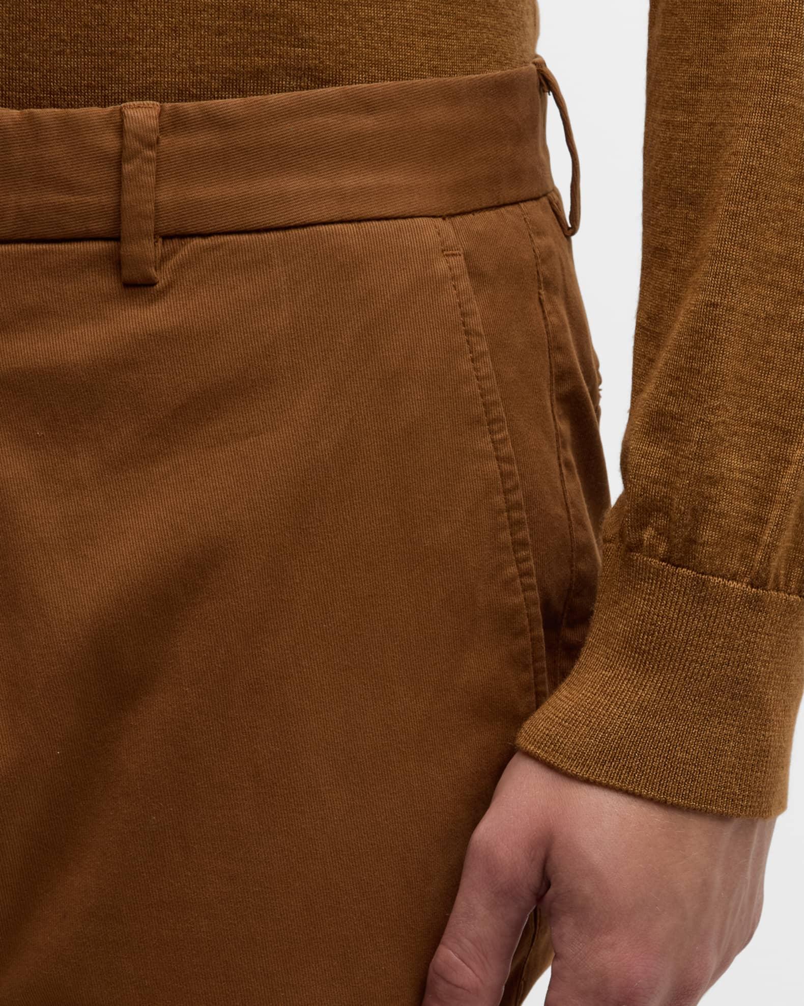 Men's Premium Cotton Flat-Front Trousers Product Image