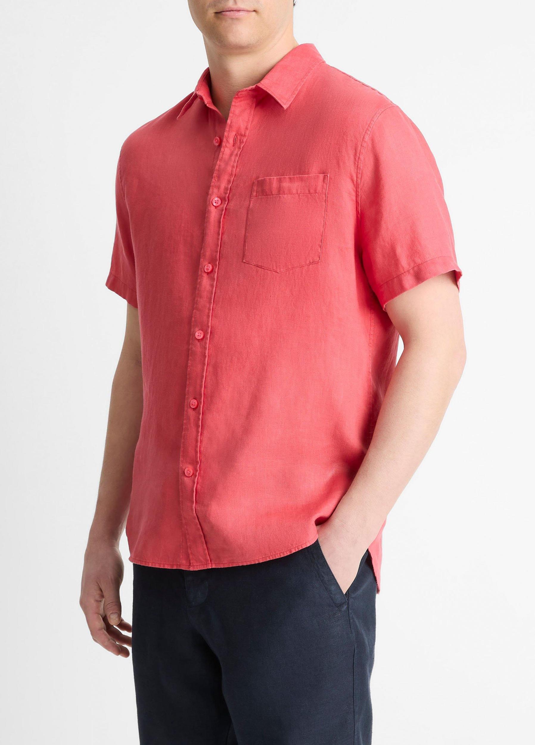 Linen Short-Sleeve Shirt Product Image