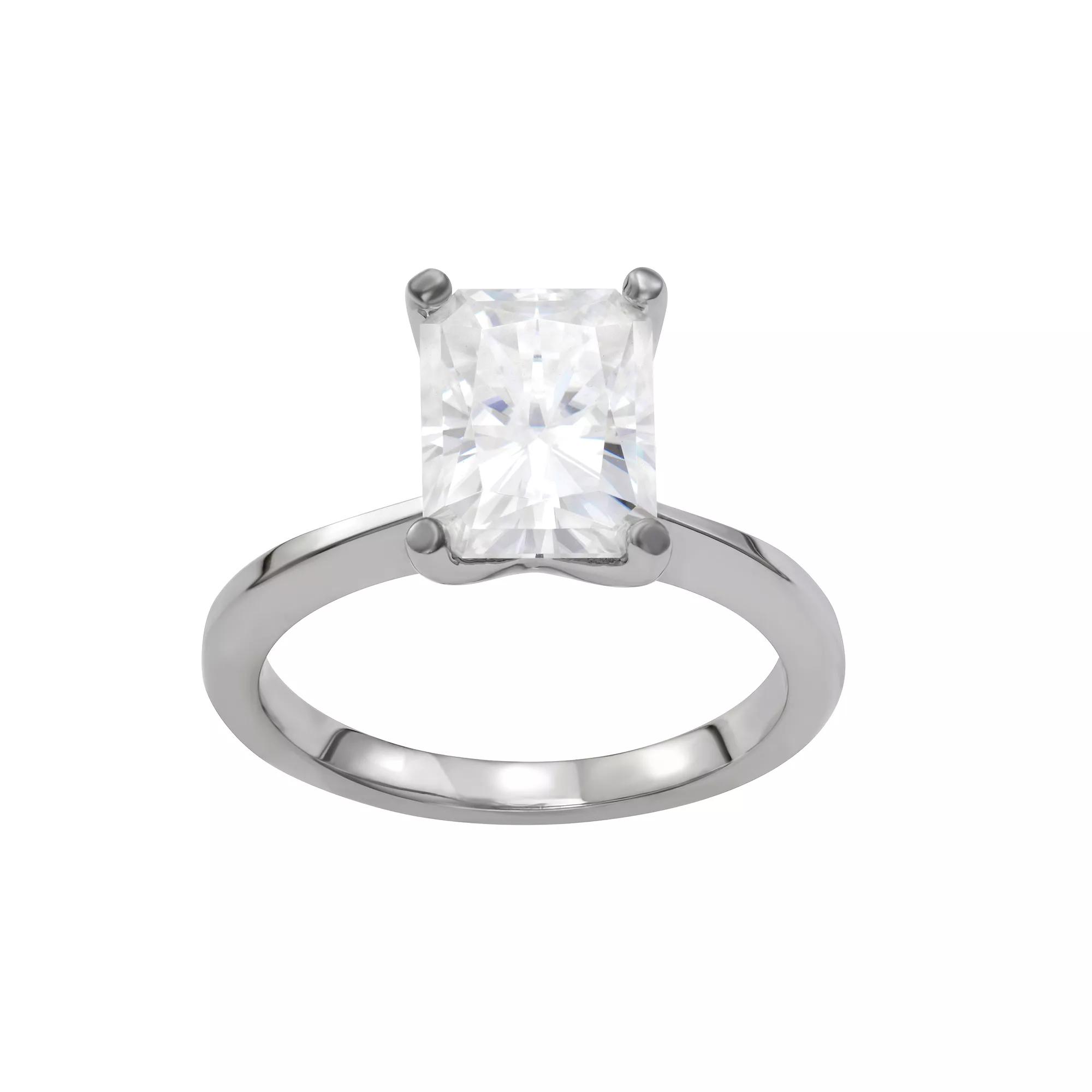 Charles & Colvard 14k White Gold 2 3/4 Carat T.W. Lab Created Moissanite Solitaire Ring, Women's, Size: 5, 14k Whgold Product Image