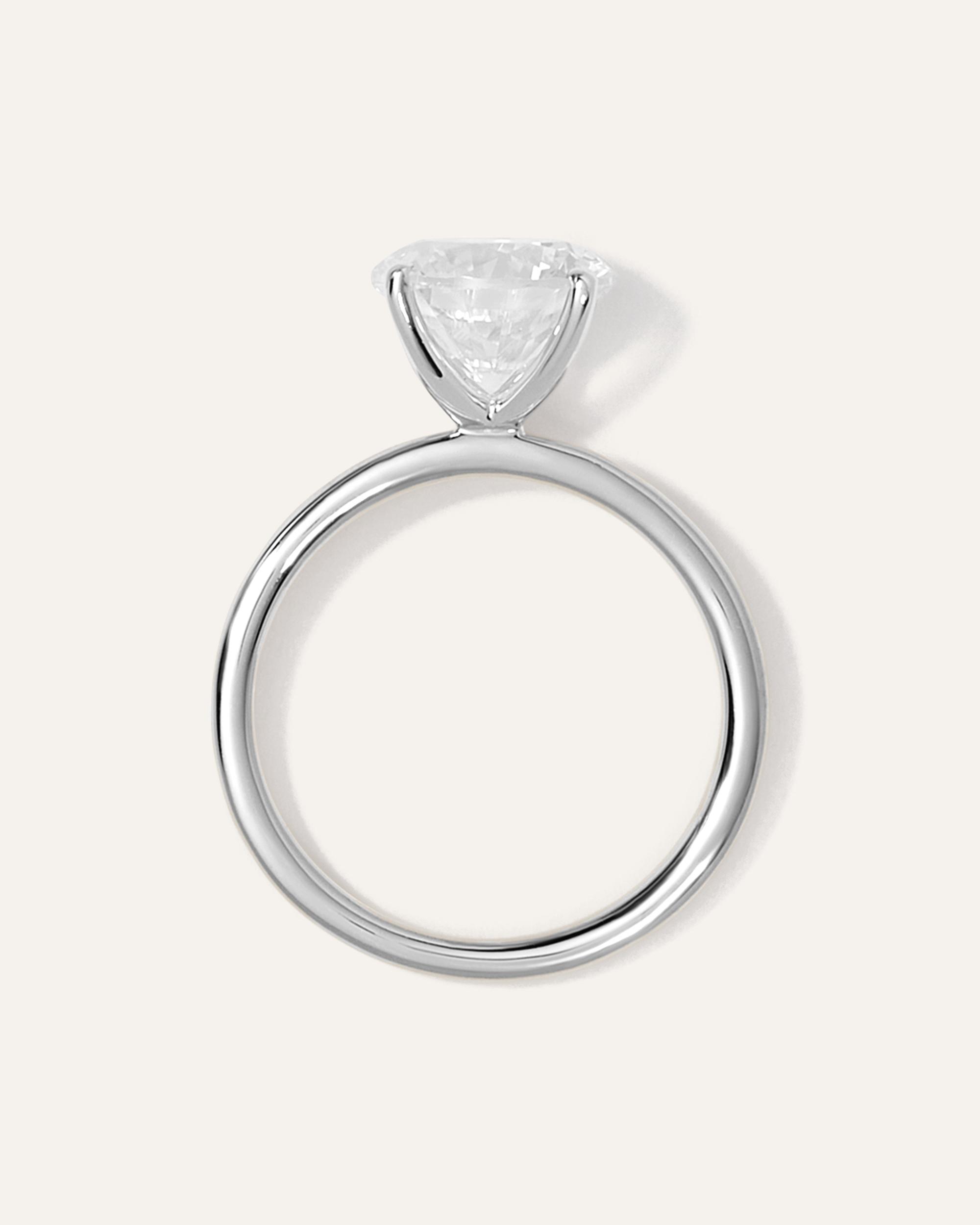 Quince | Women's Lab Grown Diamond Round Comfort Fit Engagement Ring Product Image