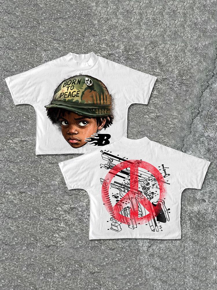 Sopula Clown Graphic Print Cotton Crop T-Shirt Product Image