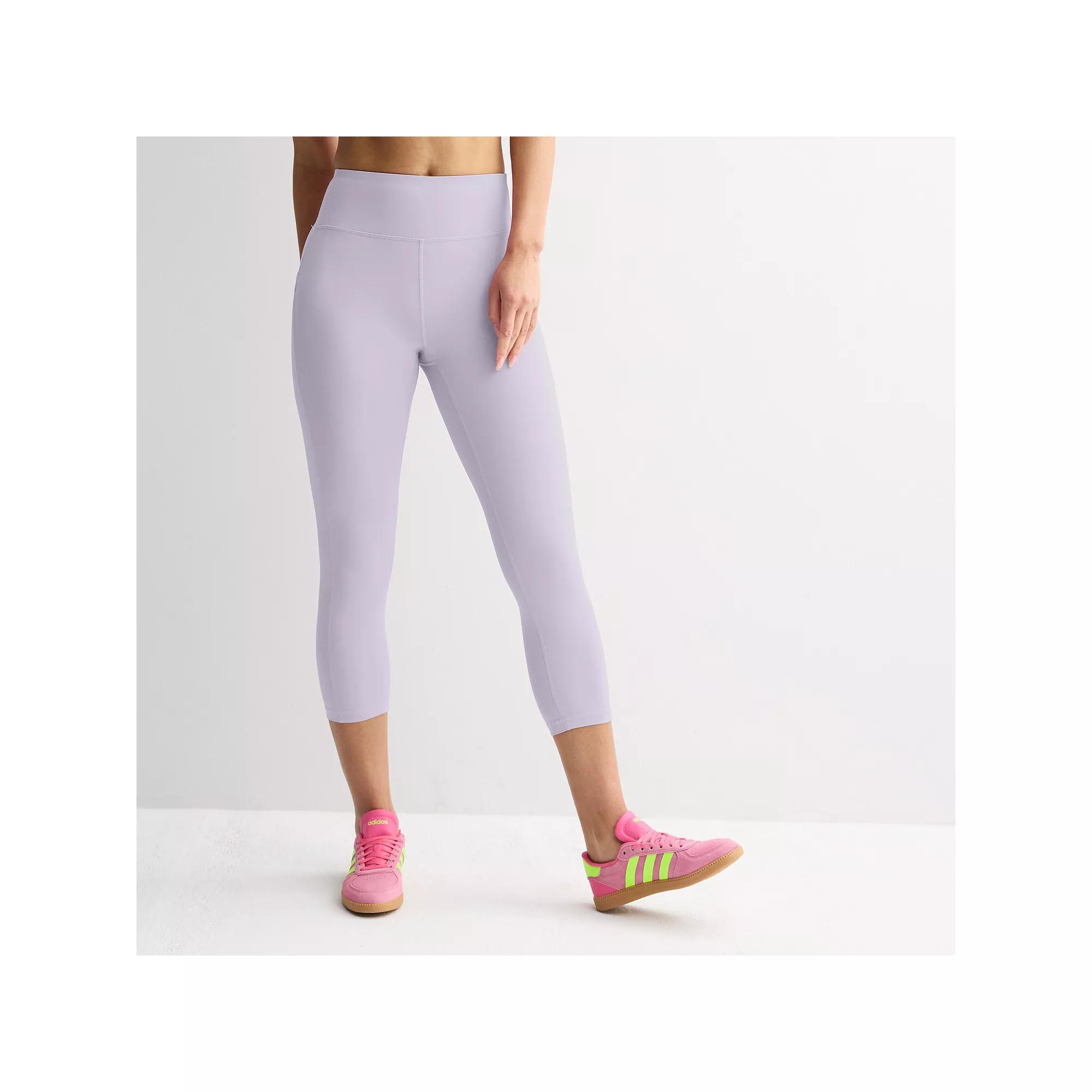 Women's Tek Gear® Ultrastretch Pocket High-Waisted Capri Leggings, Size: XL, Bella Purple Product Image