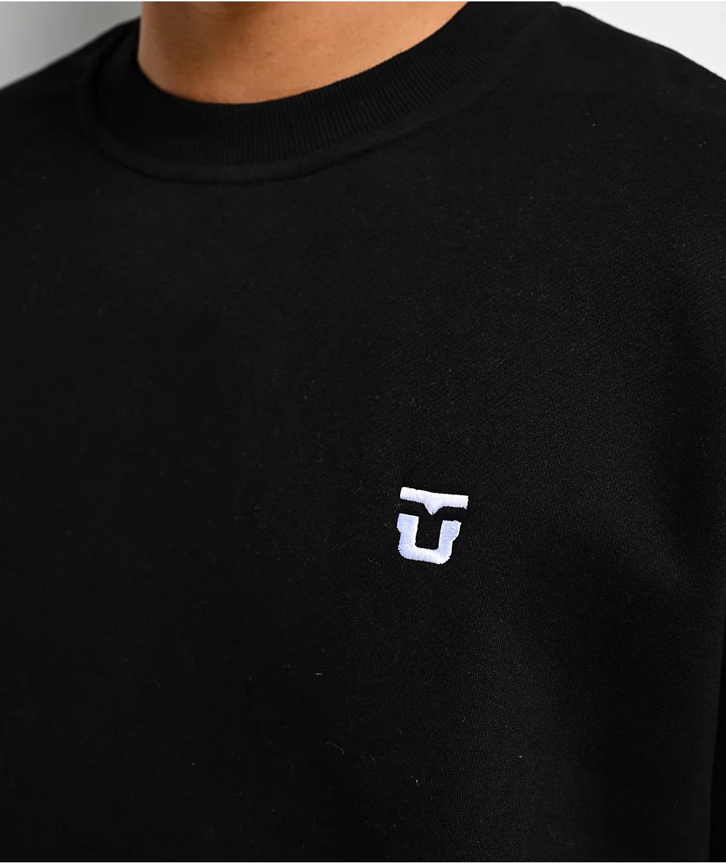 Union Premium Black Crewneck Sweatshirt Product Image