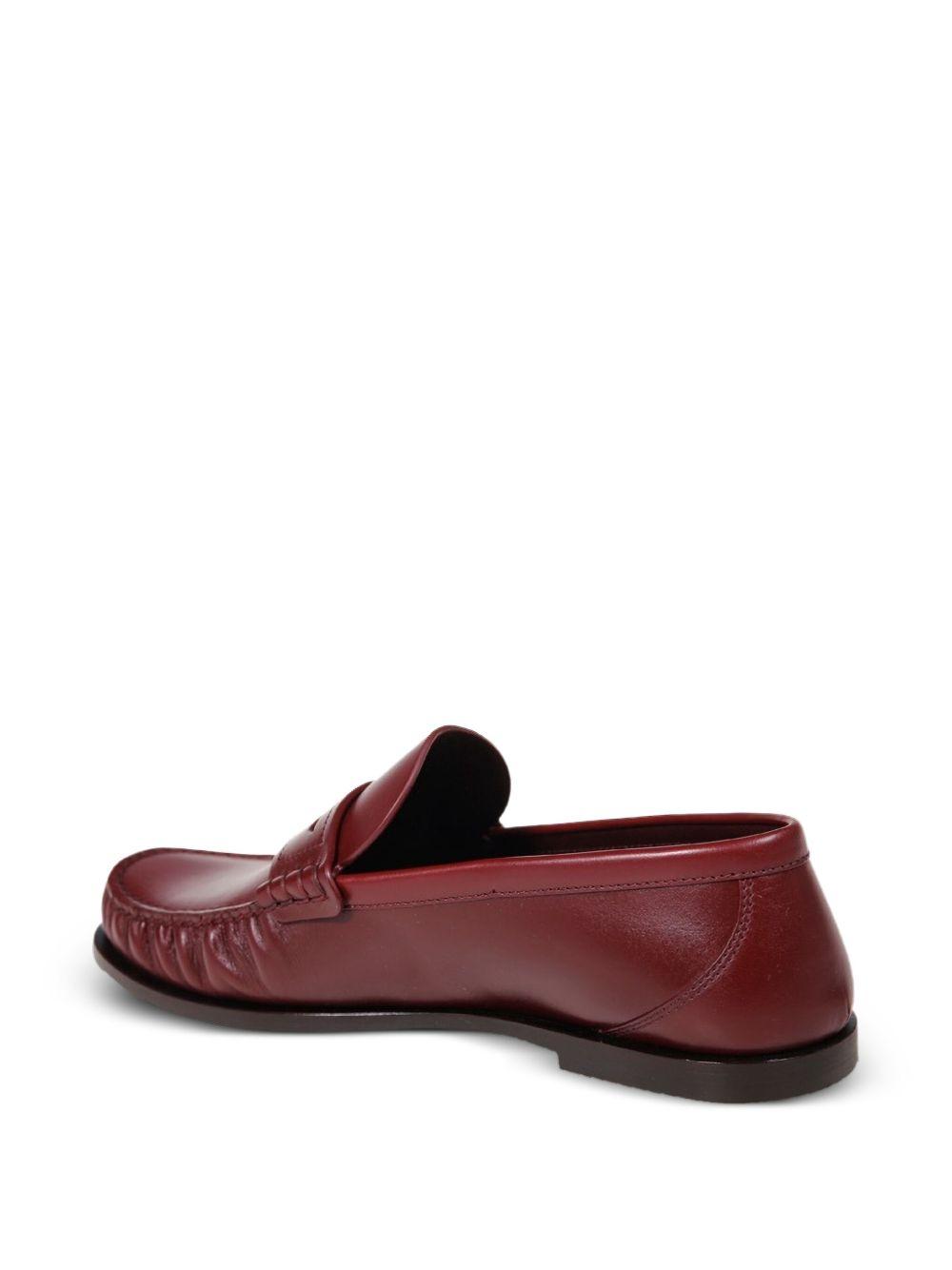 Laurent logo-plaque leather loafers Product Image