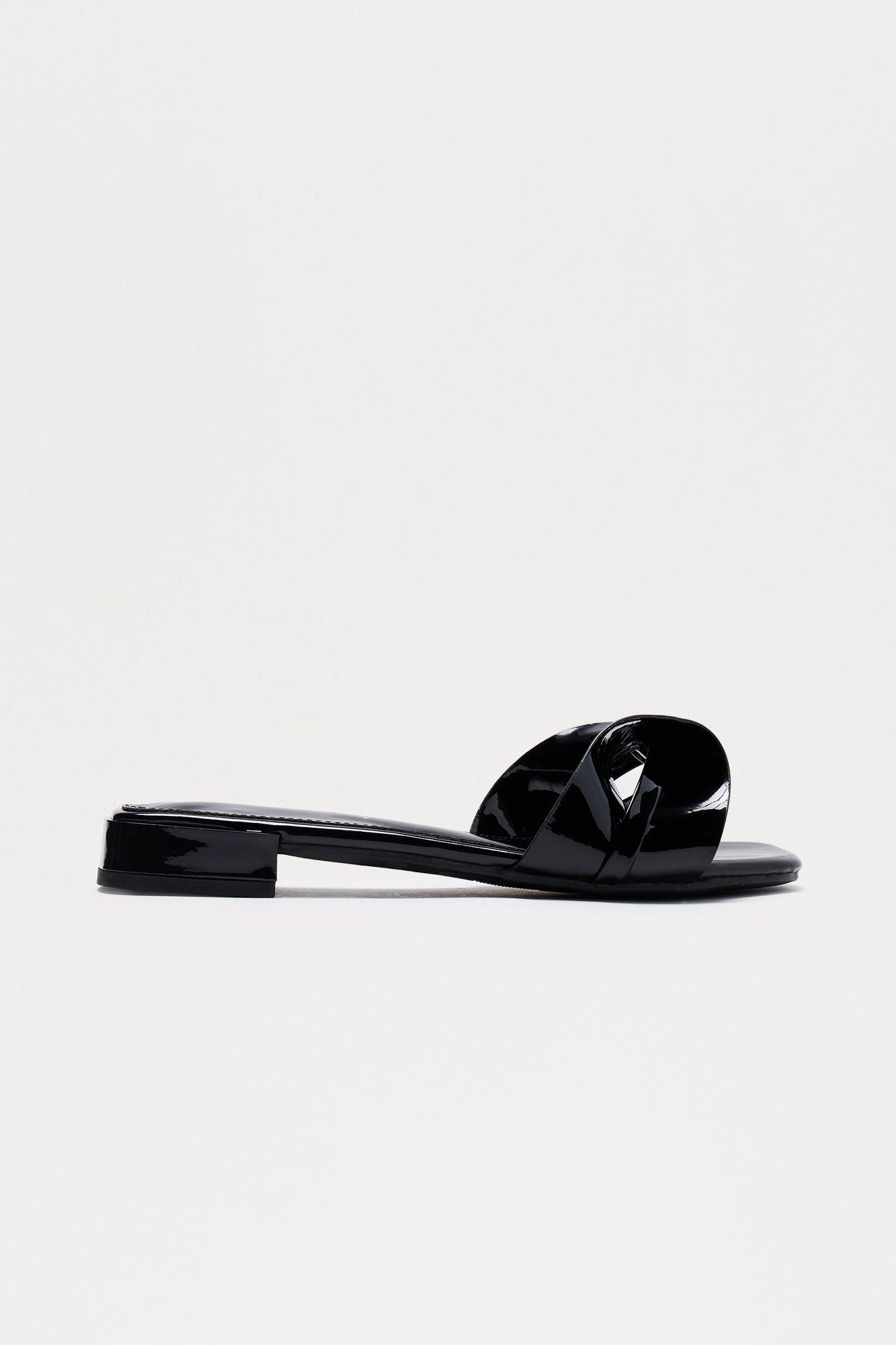 Astelle Bow Slip On Sandals - Black Female Product Image