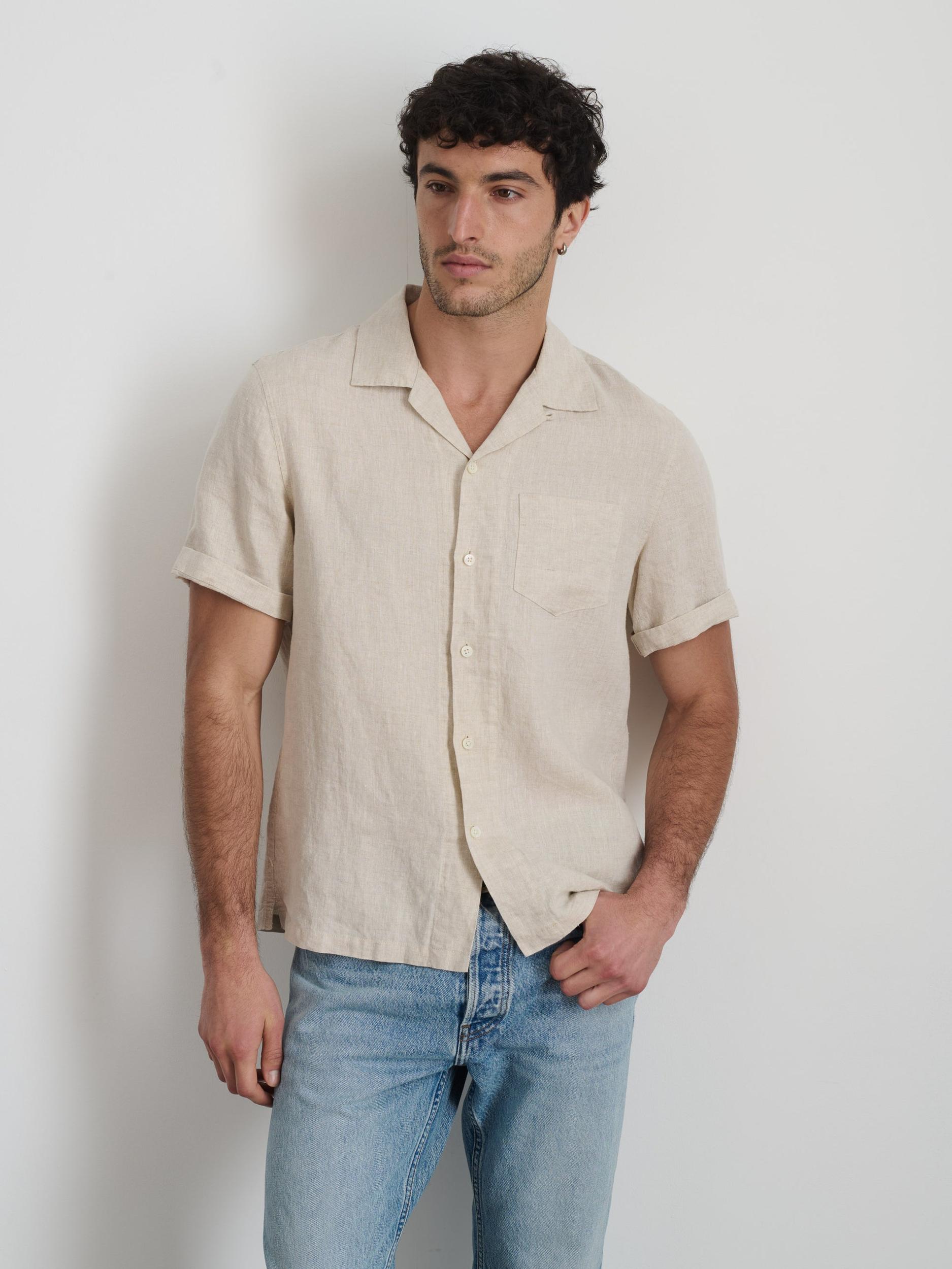Camp Shirt In Flax Linen Product Image