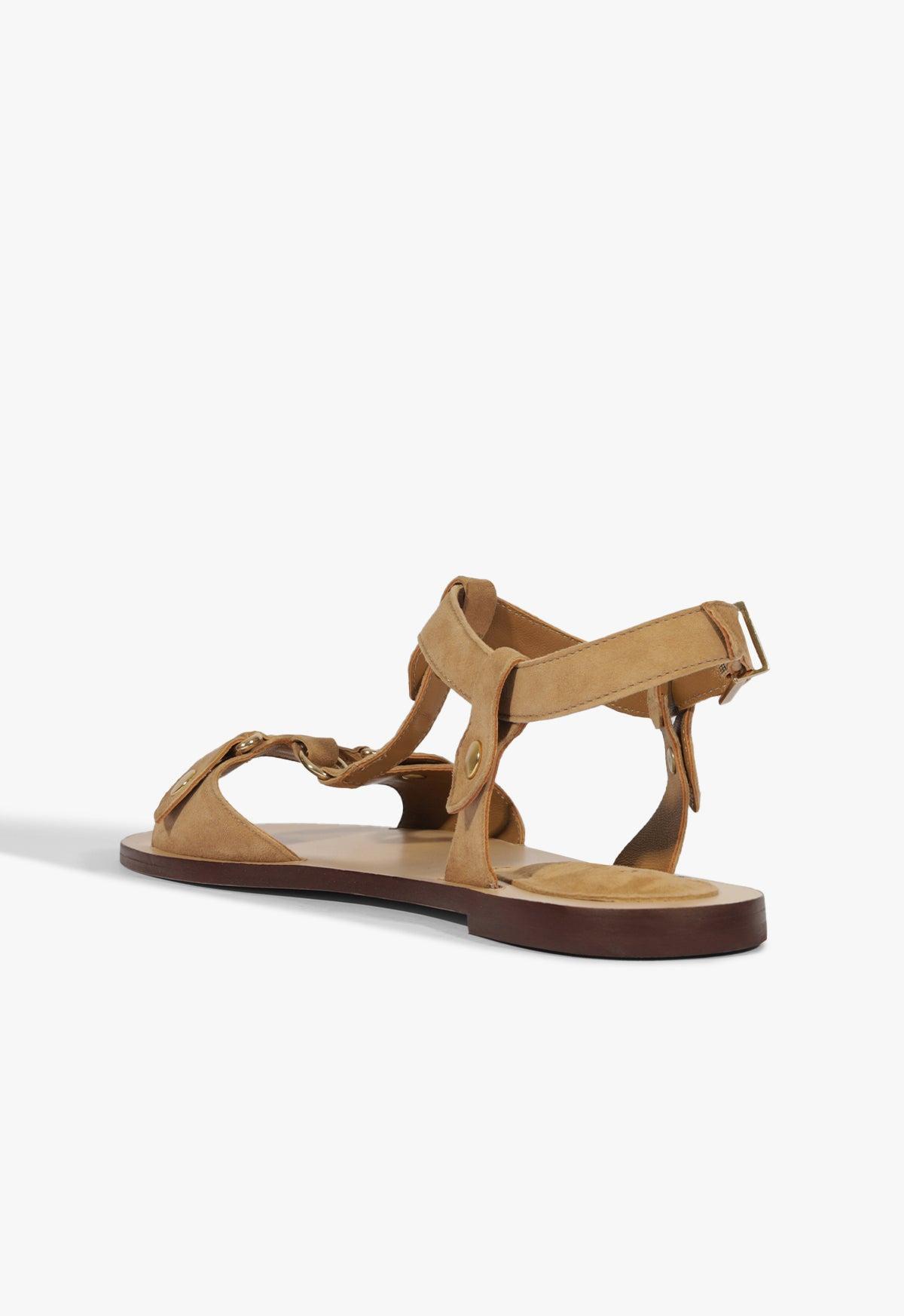 Stevie Brown Suede Flat Sandal Product Image