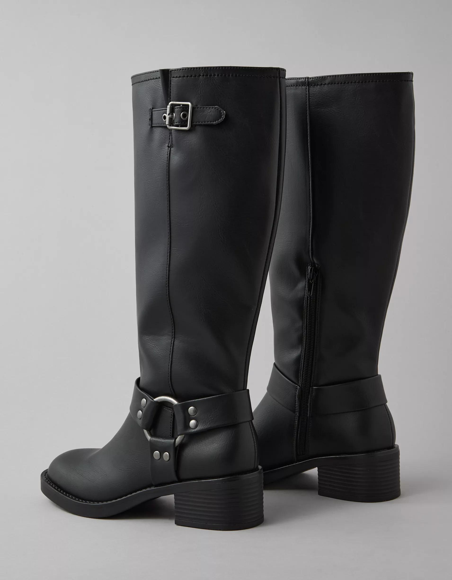 AE Vegan Leather Tall Moto Boot Product Image