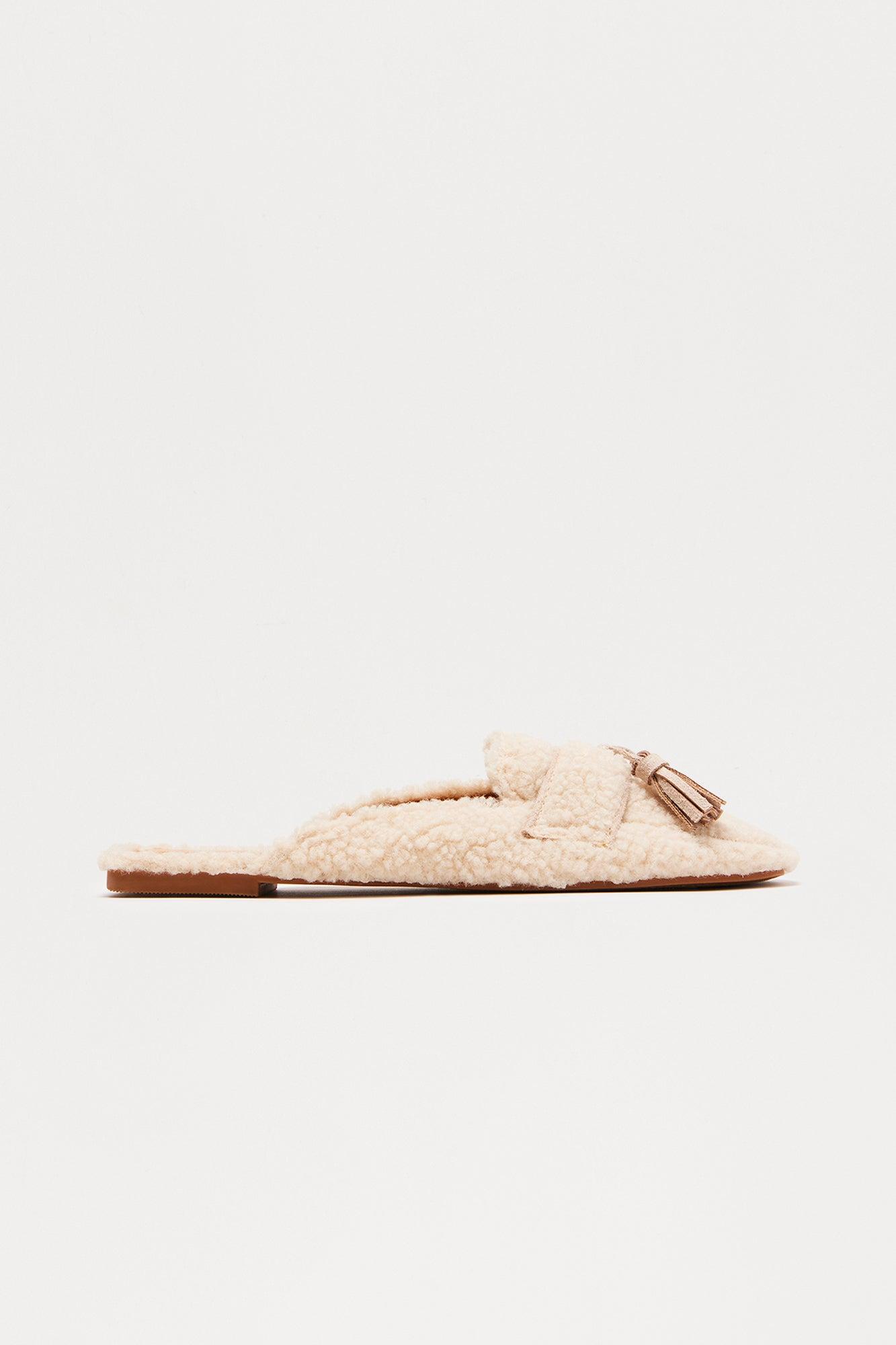 Ortega Sherpa Slip On Loafers - Beige Product Image