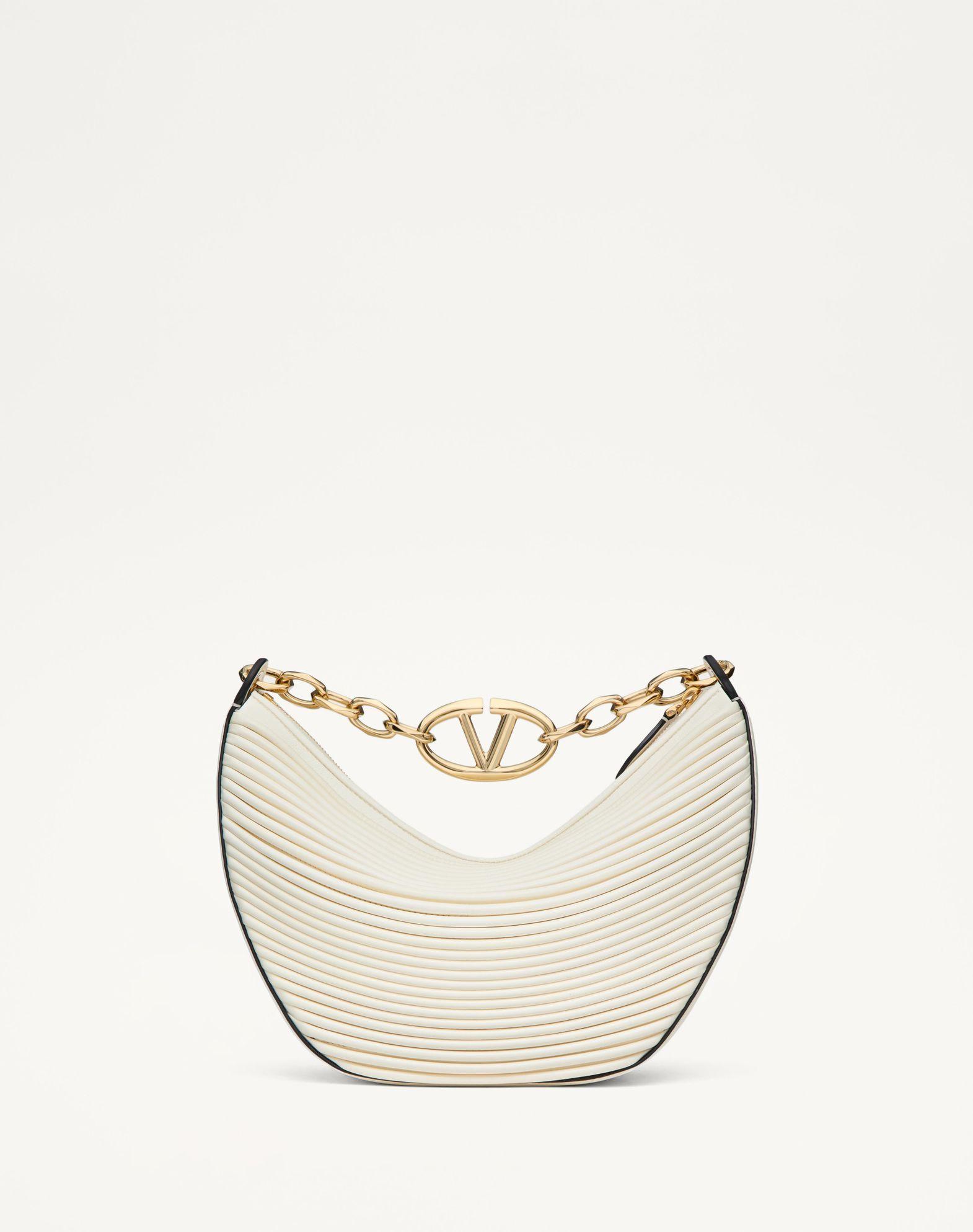 Small Vlogo Moon Hobo Bag In Nappa Leather With Chain Product Image