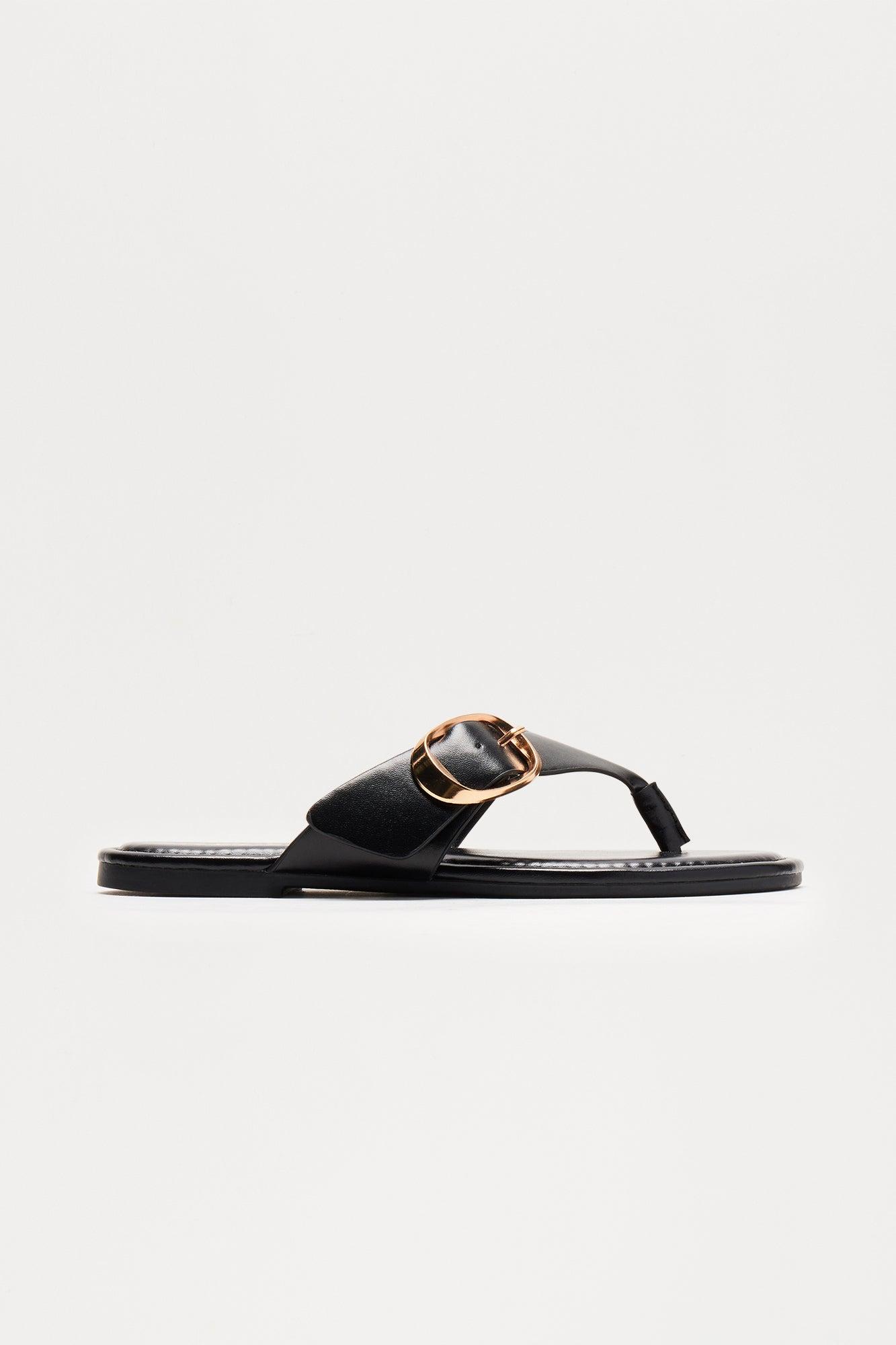 Santos Buckle Sandals - Black Product Image