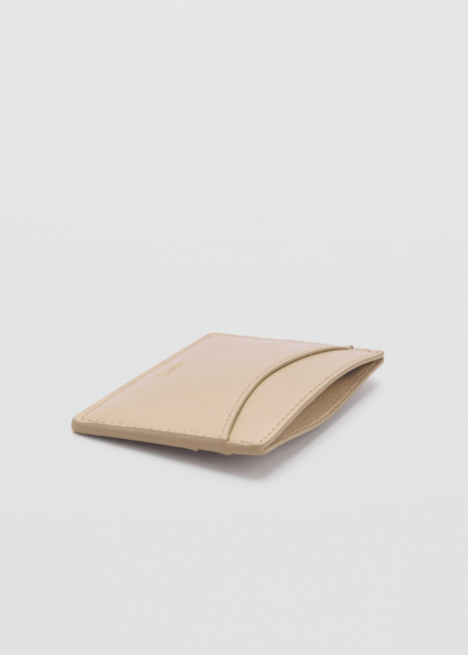 Leather-effect card holder - Women | MANGO USA Product Image