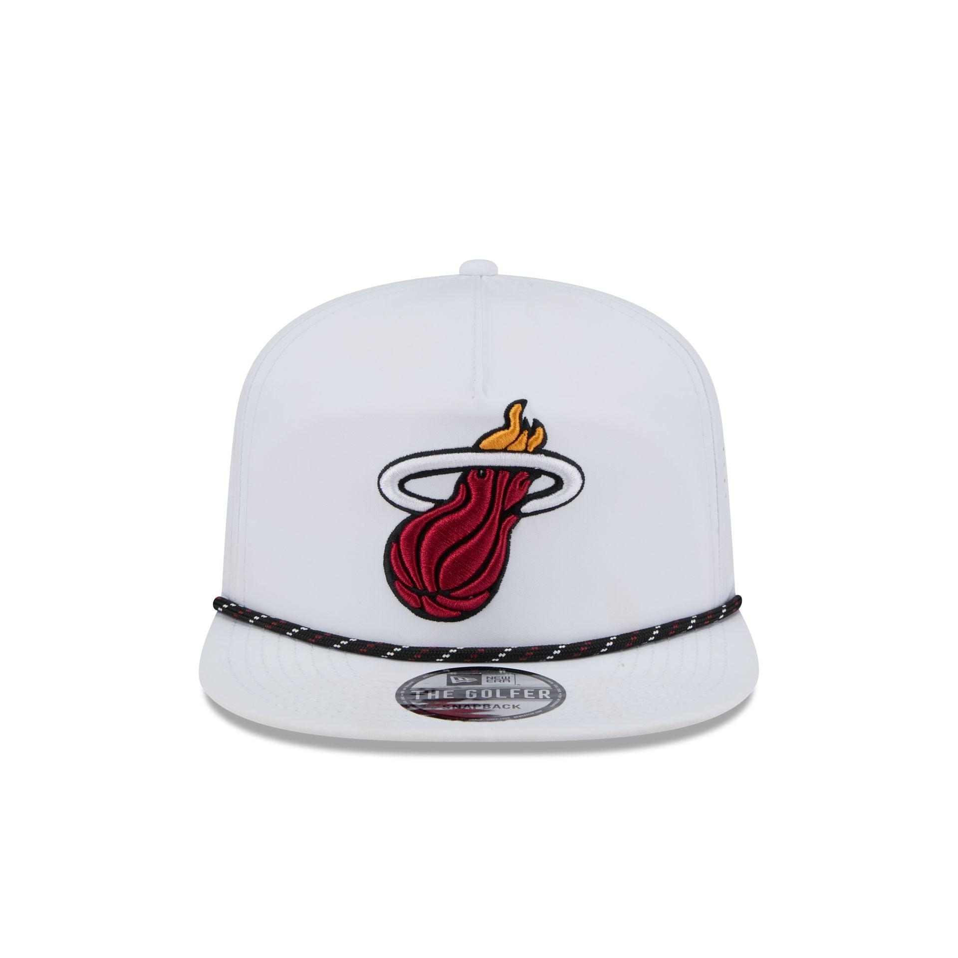 Miami Heat Optic White Performance Rope Golfer Hat Male Product Image