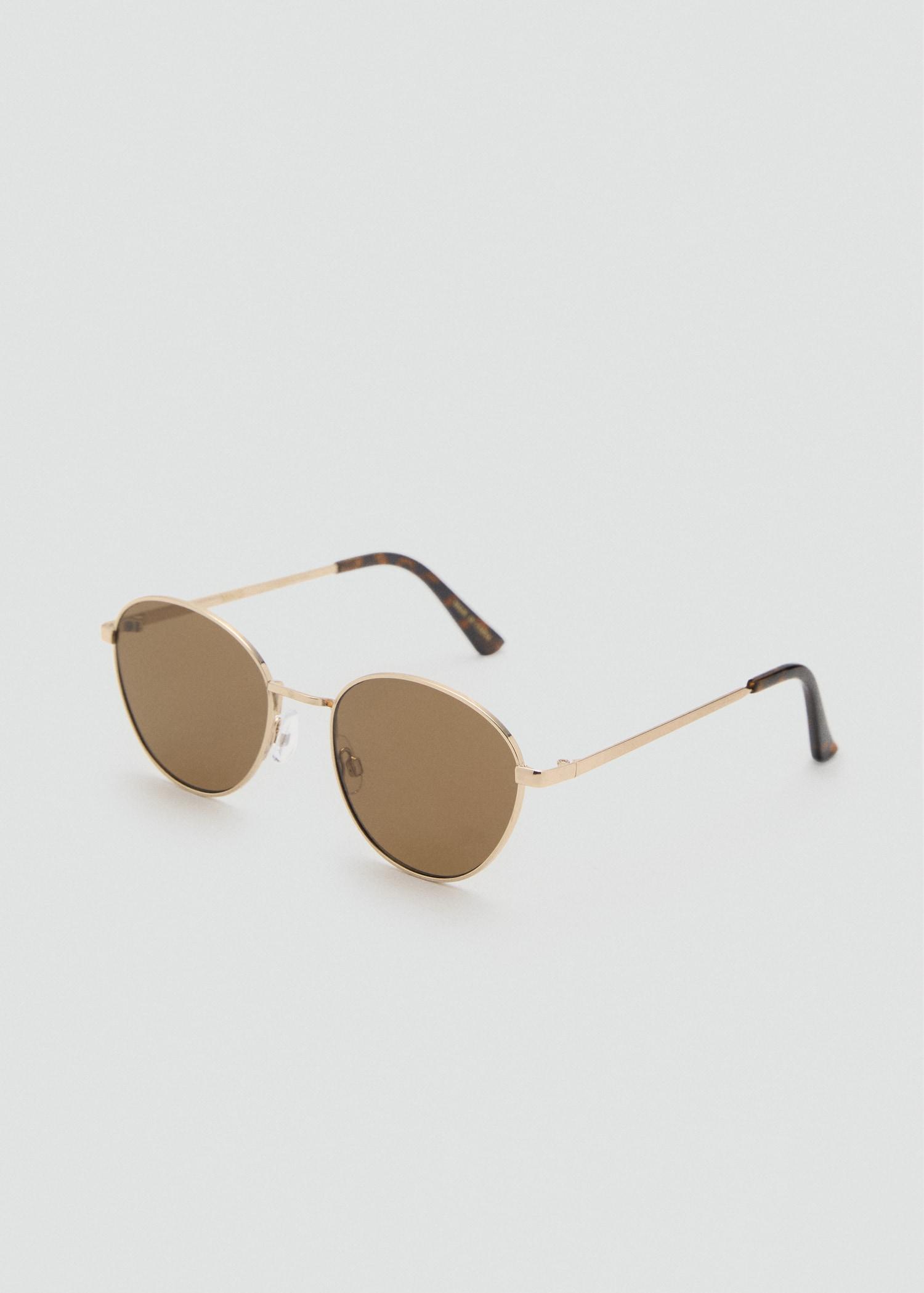 Round metal-frame sunglasses - Women | MANGO USA Product Image