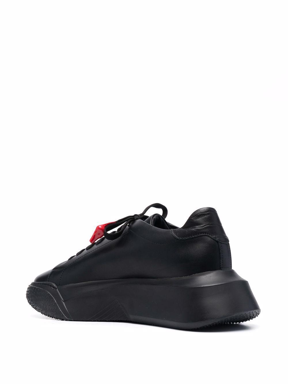 leather lace up sneakers Product Image