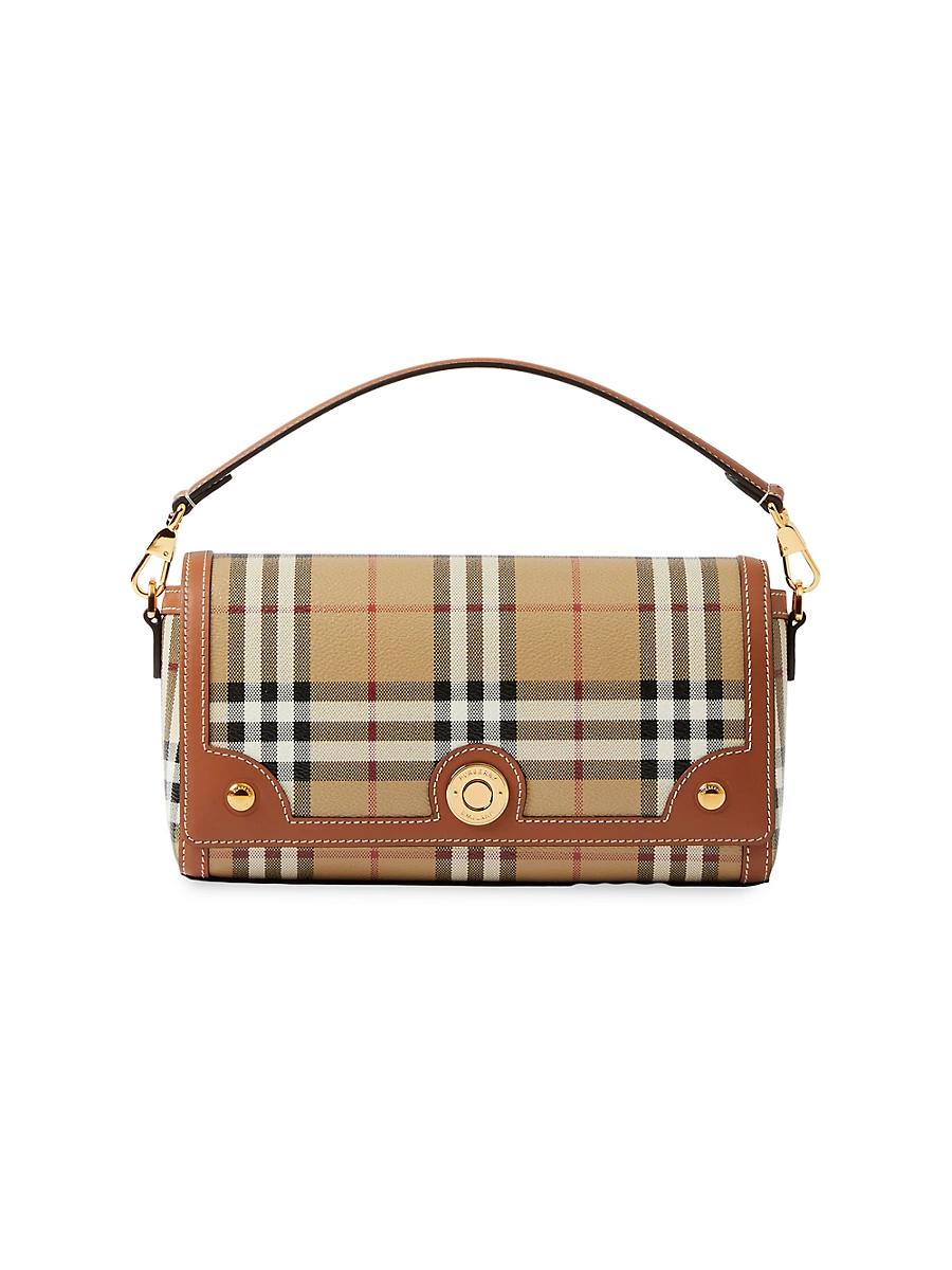 Womens Small Note Check Crossbody Bag Product Image