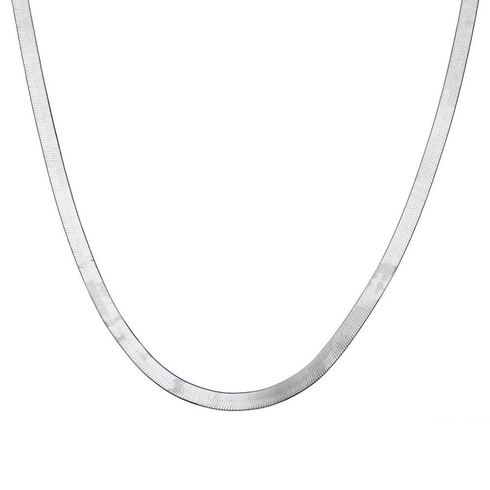 Giorgio di Vicenza Sterling Silver Men's Herringbone Chain Necklace, Size: 24" Product Image
