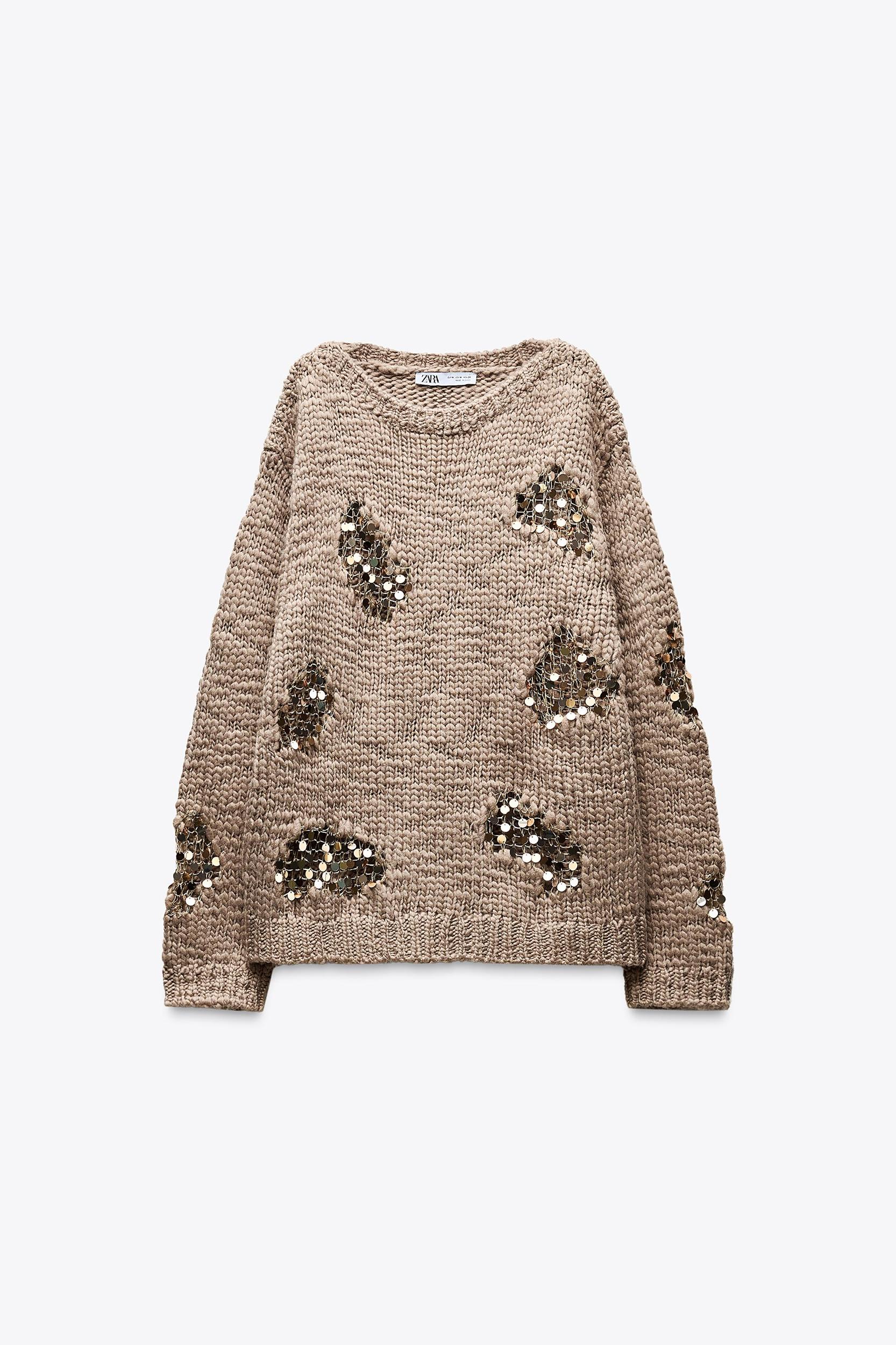 SEQUINED KNIT SWEATER Product Image