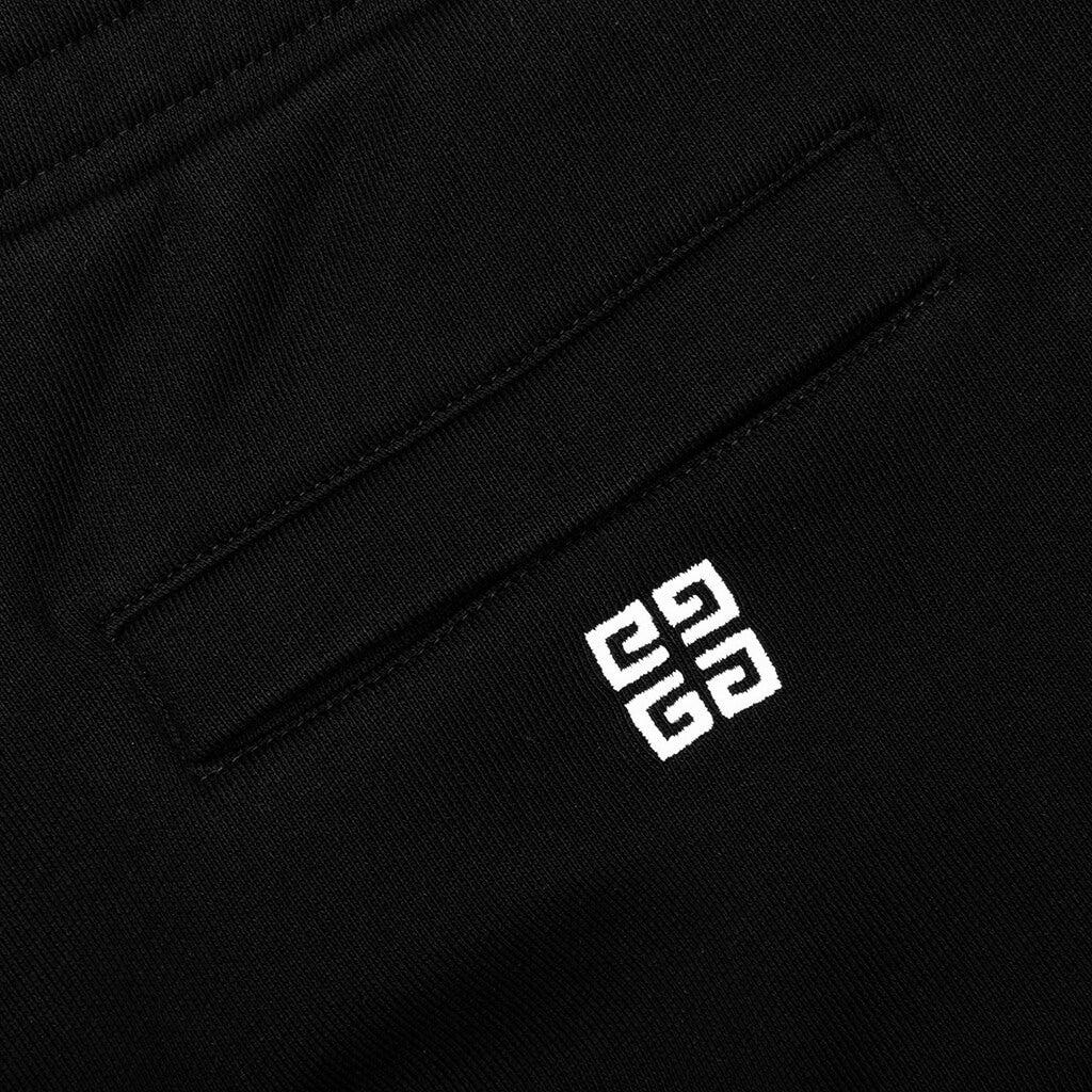 Boxy Fit Embroidered Shorts - Black Male Product Image