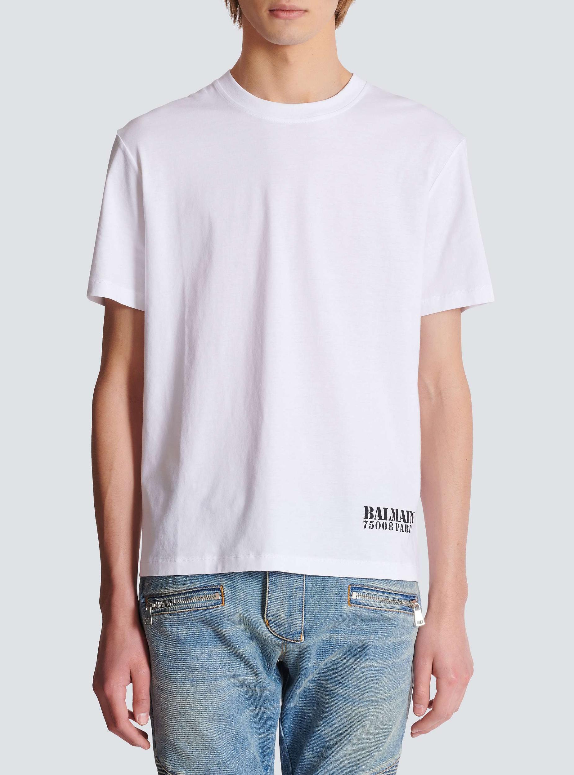 Small Balmain Stamp printed T-shirt Product Image